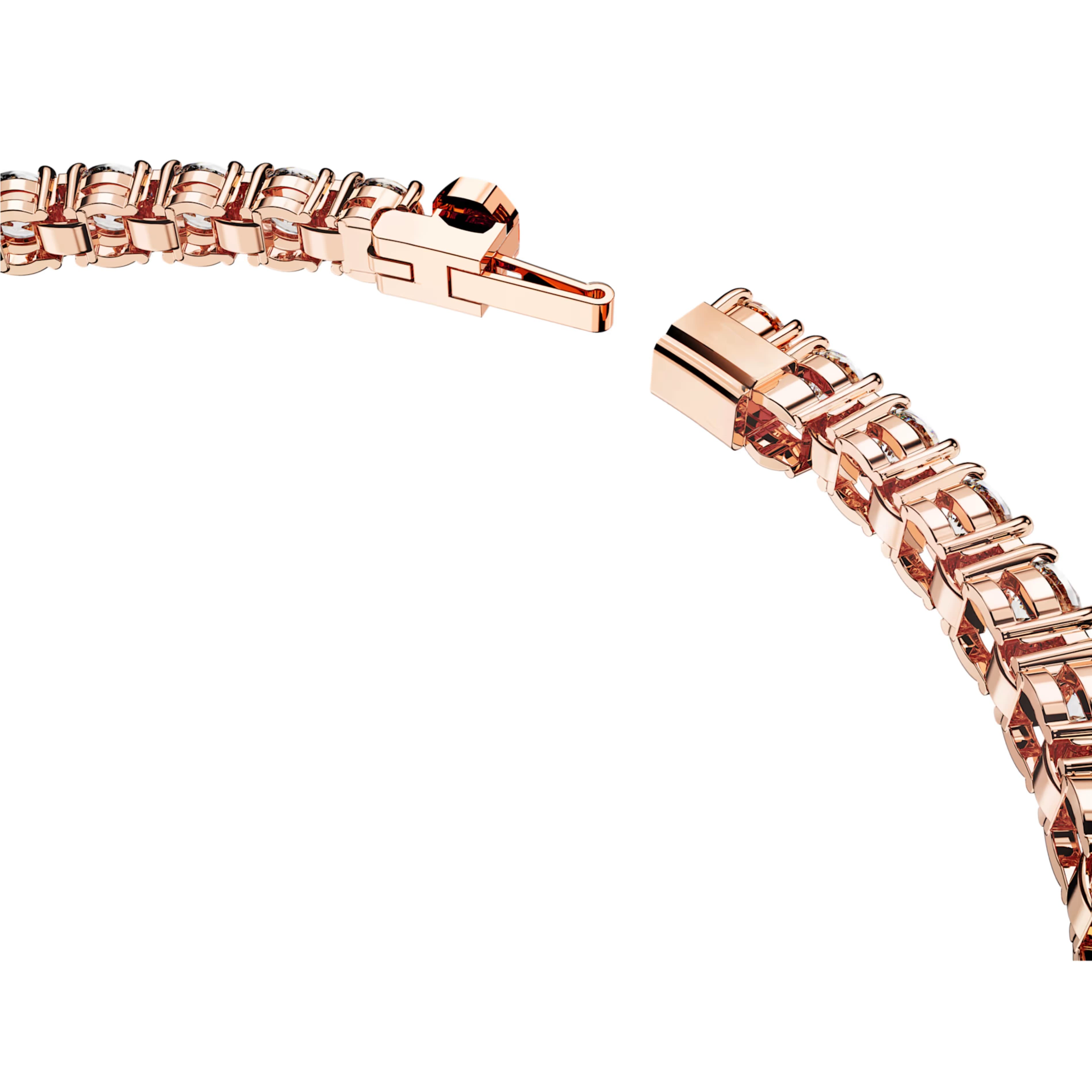 Vòng tay Swarovski Matrix Tennis Bracelet Round Cut Rose Gold-tone Plated 5657661 4
