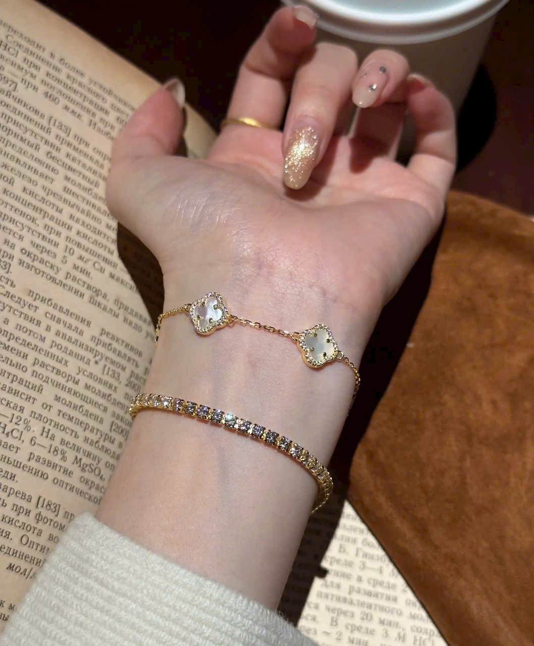 Vòng tay Swarovski Matrix Tennis Bracelet Round Cut Rose Gold-tone Plated 5657661 6