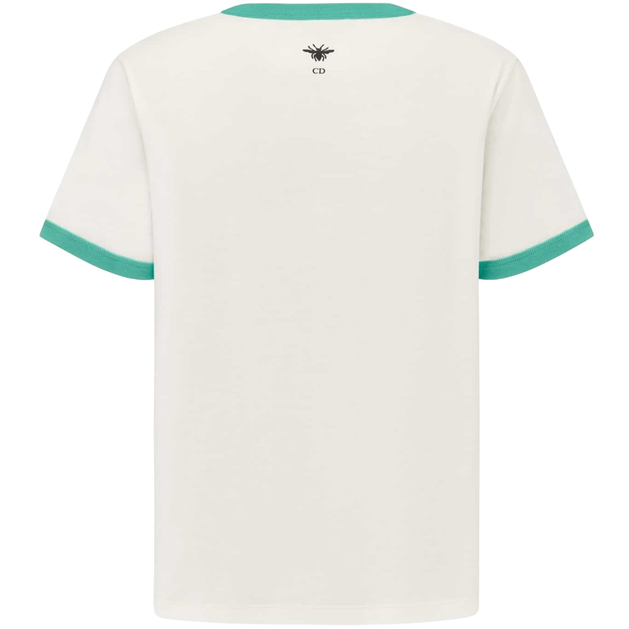 Áo Dior nữ Dioriviera T-Shirt Ecru and Aquamarina Cotton Jersey 5