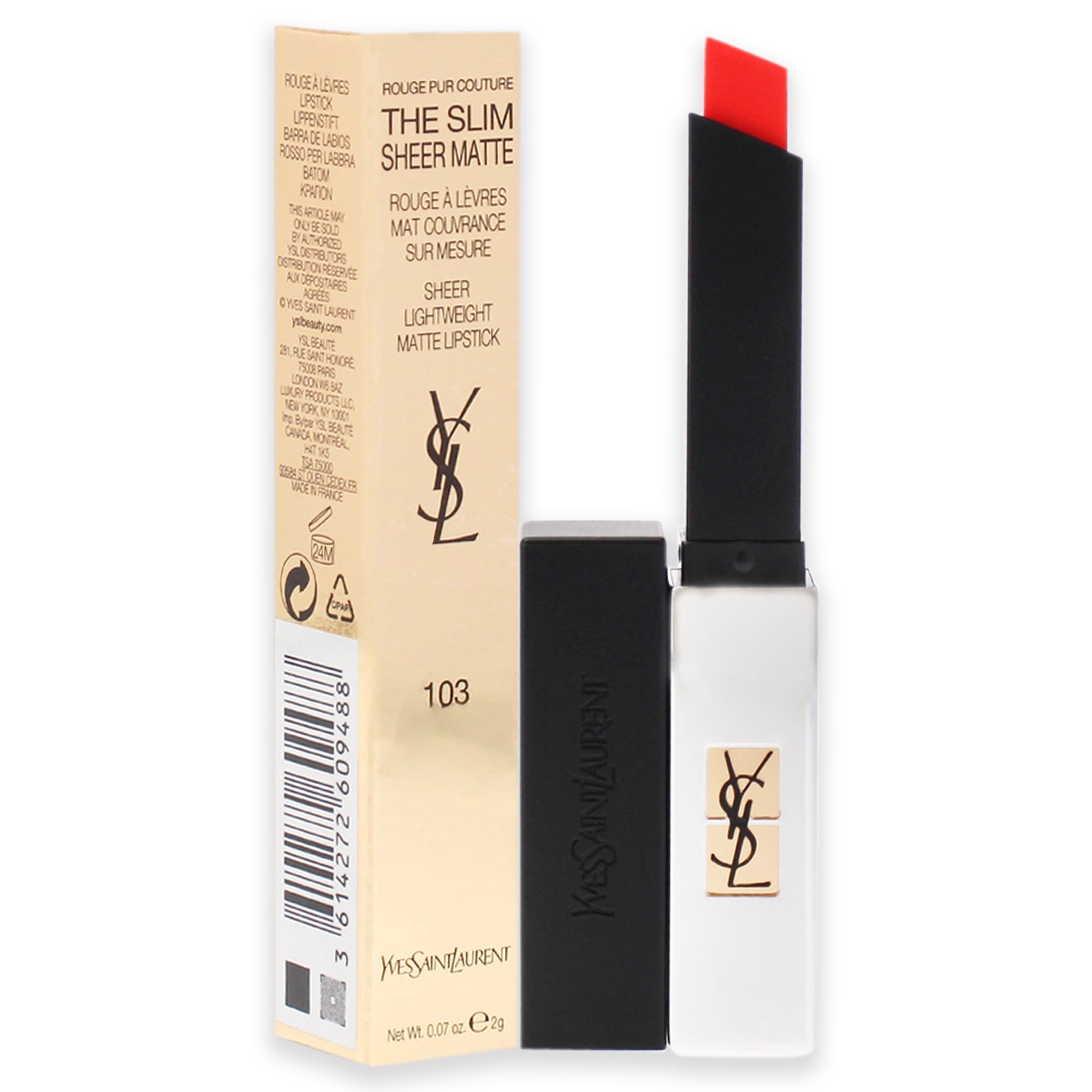 SON YSL ROUGE PUR COUTURE THE SLIM SHEER MATTE 103 ORANGE PROVOCANT MÀU CAM 11