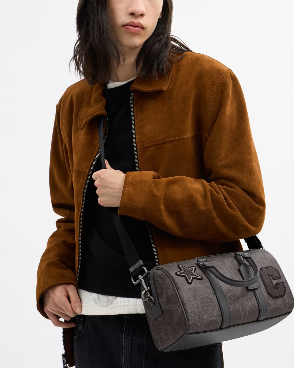 Túi Coach Ventuter Duffle Bag 27 In Maxi Signature Canvas With Patches CCH10 4
