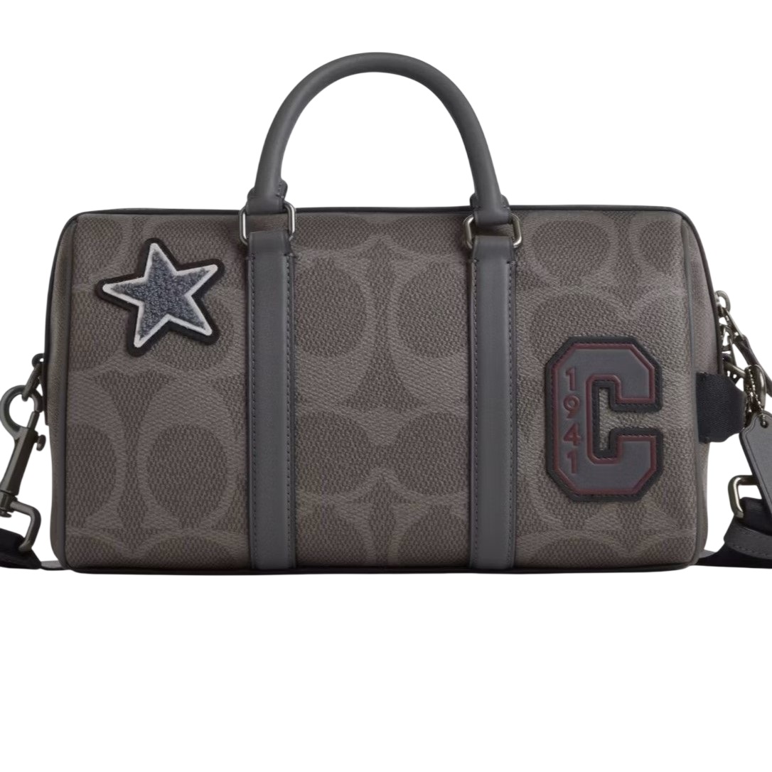 Túi Coach Ventuter Duffle Bag 27 In Maxi Signature Canvas With Patches CCH10 5