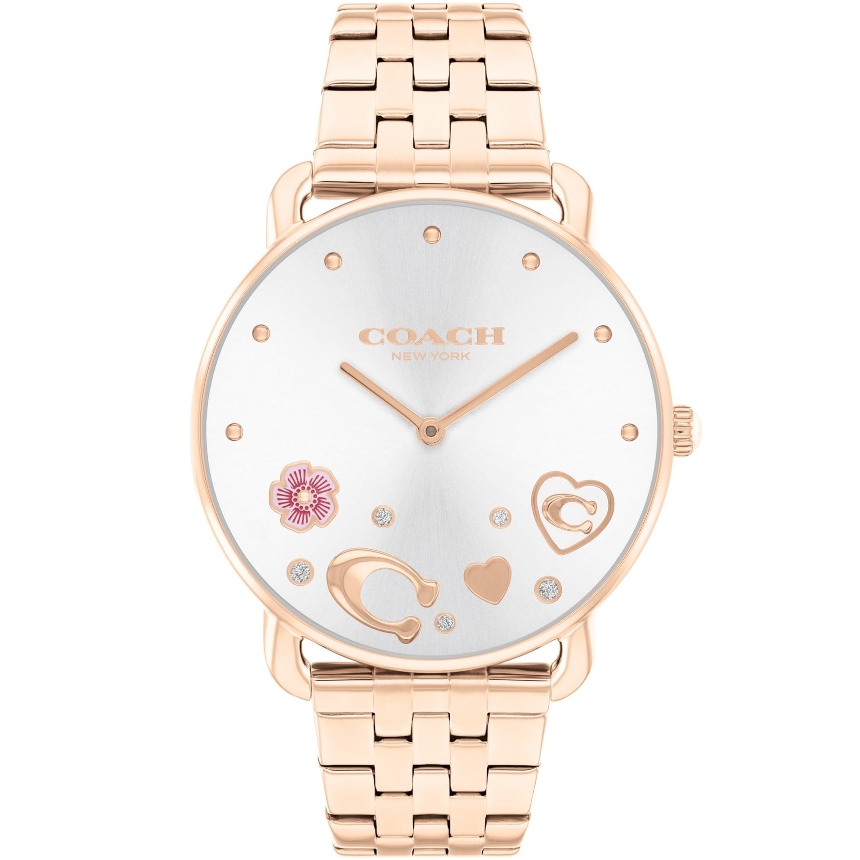 Đồng hồ nữ Coach Elliot Silver Rose Gold-Toned Stainless Steel Bracelet Watch 14504285 2