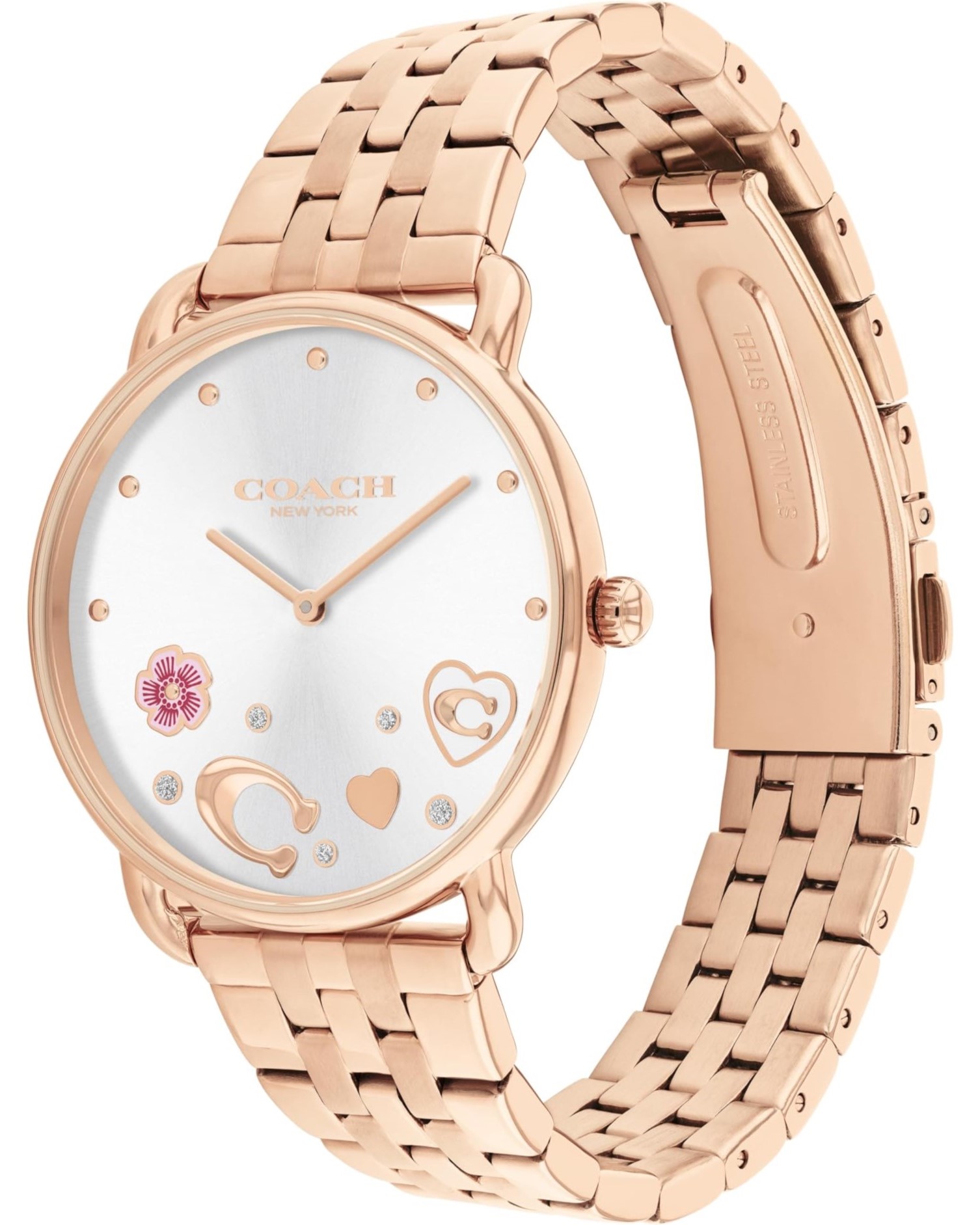 Đồng hồ nữ Coach Elliot Silver Rose Gold-Toned Stainless Steel Bracelet Watch 14504285 8