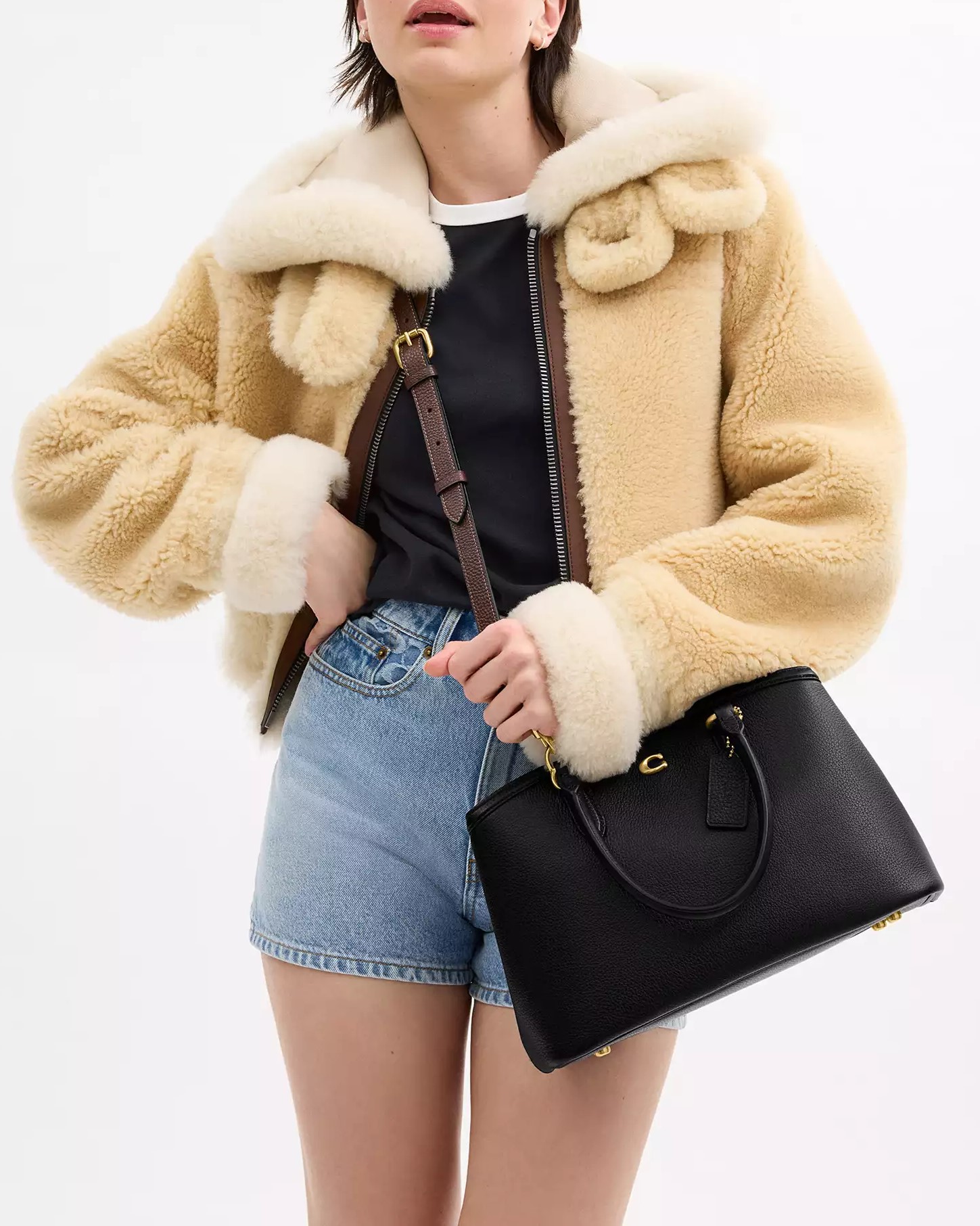 Túi Coach nữ Legacy Carryall 28 Refined Pebble Leather CU024 7