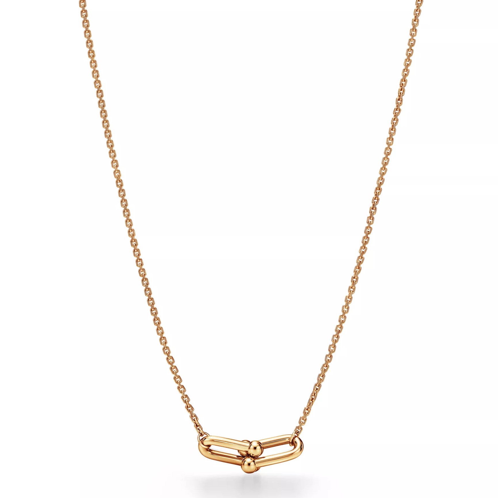 Dây chuyền Tiffany HardWear Small Double Link Pendant in Yellow Gold 4