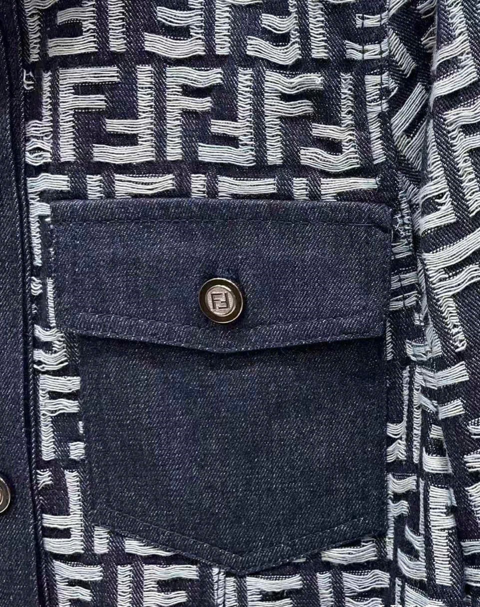 Set áo váy xanh dương Fendi 2