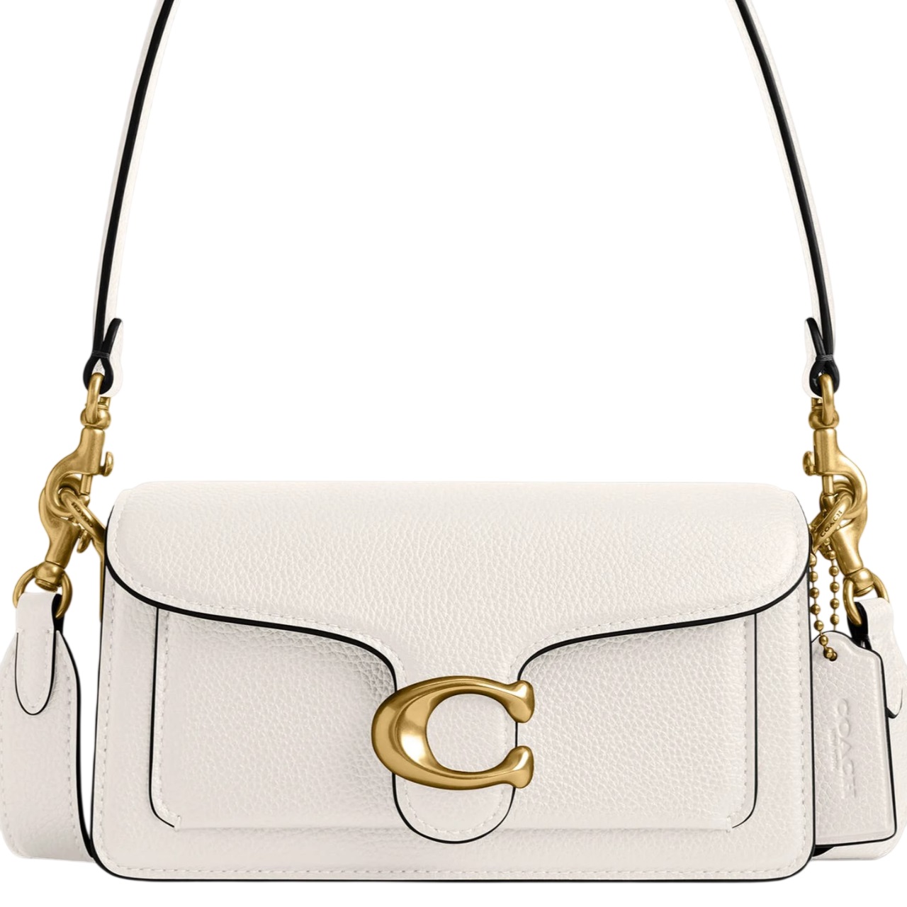 Túi Coach Polished Pebble Leather Tabby Shoulder Bag 20 Refresh White CY201 7