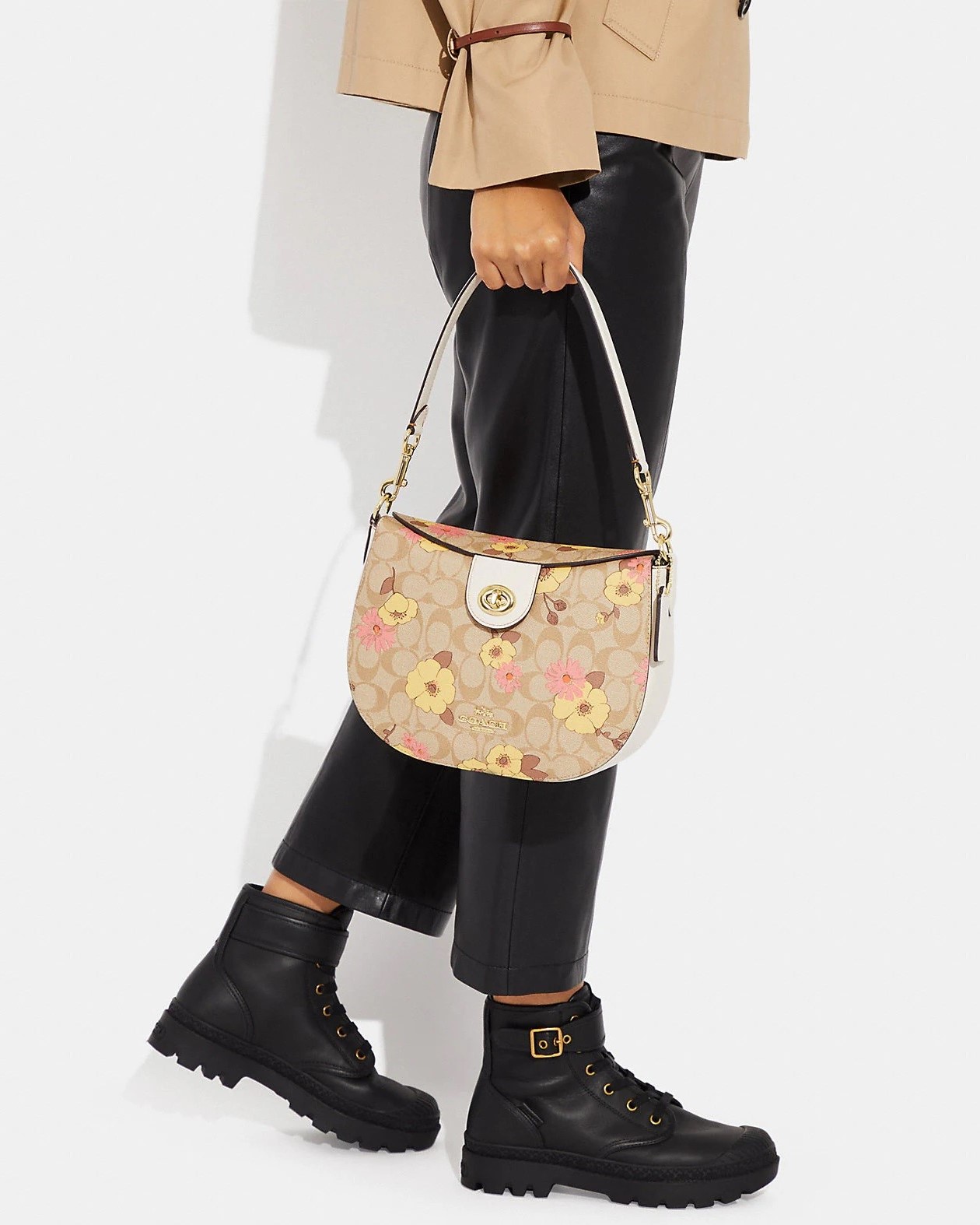 TÚI KẸP NÁCH COACH ELLA HOBO IN SIGNATURE CANVAS WITH FLORAL CLUSTER PRINT CH347 6
