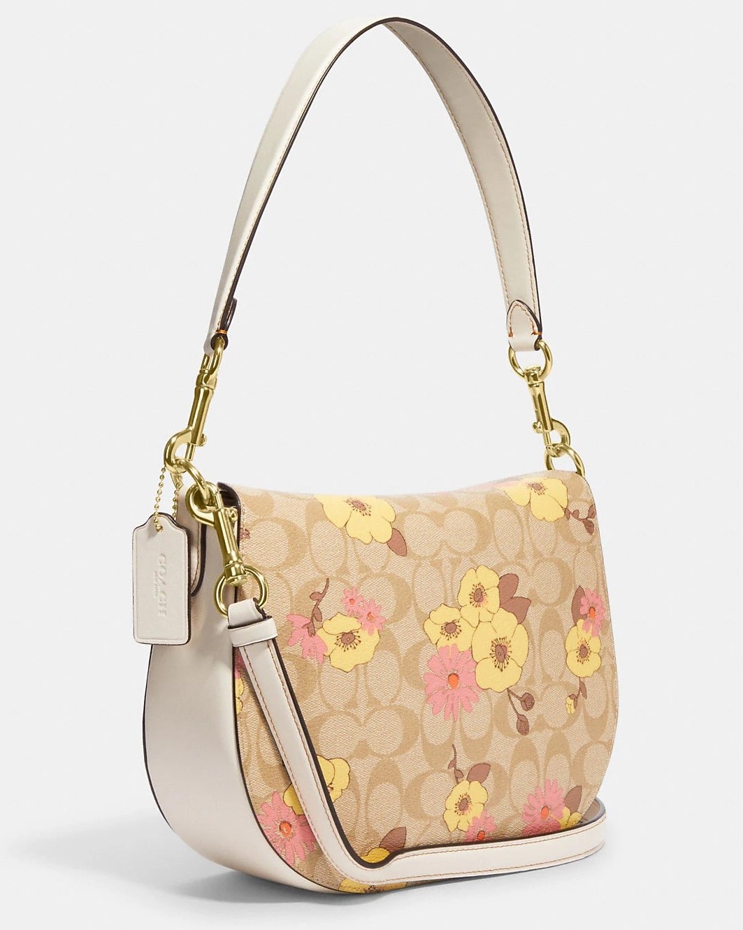 TÚI KẸP NÁCH COACH ELLA HOBO IN SIGNATURE CANVAS WITH FLORAL CLUSTER PRINT CH347 8