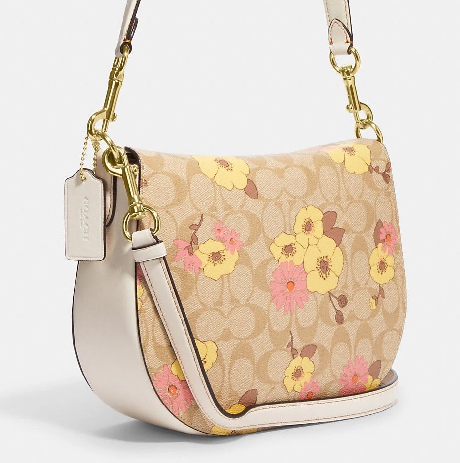 TÚI KẸP NÁCH COACH ELLA HOBO IN SIGNATURE CANVAS WITH FLORAL CLUSTER PRINT CH347 7