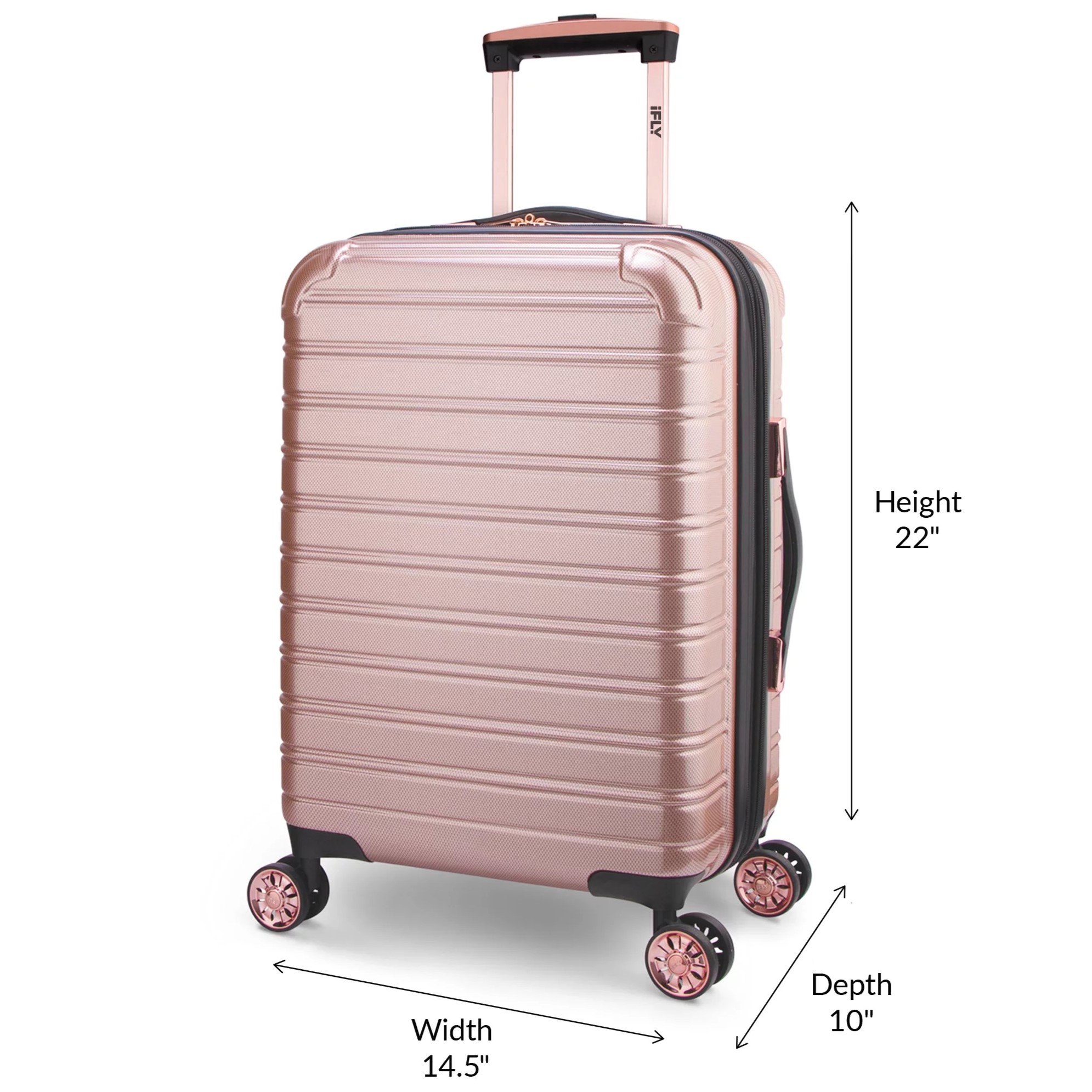 VALI DU LỊCH IFLY HARDSIDE FIBERTECH ROSE GOLD LUGAGGE 4