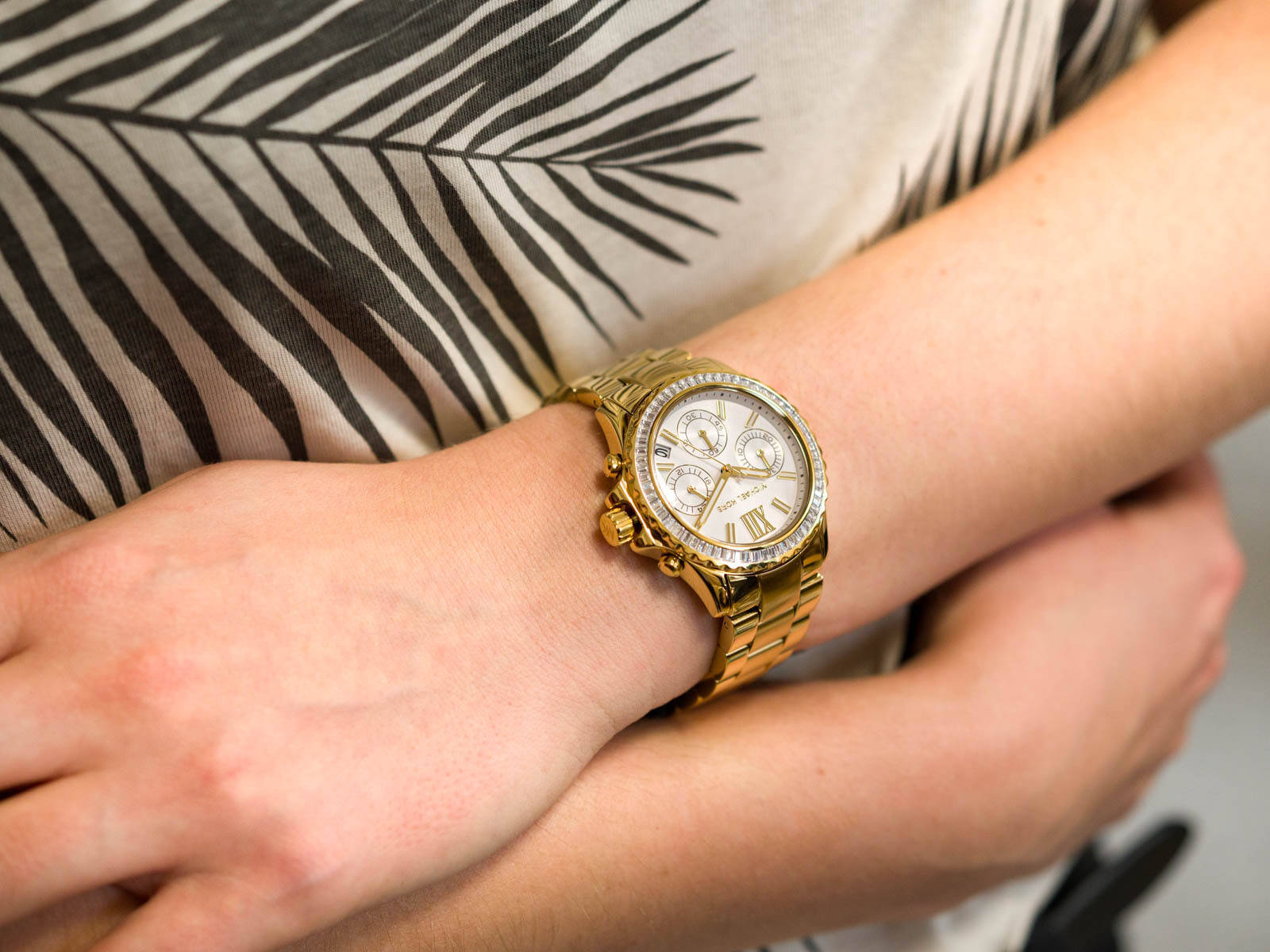 ĐỒNG HỒ NỮ MICHAEL KORS EVEREST CHRONOGRAPH GOLD TONE WATCH MK7212 9