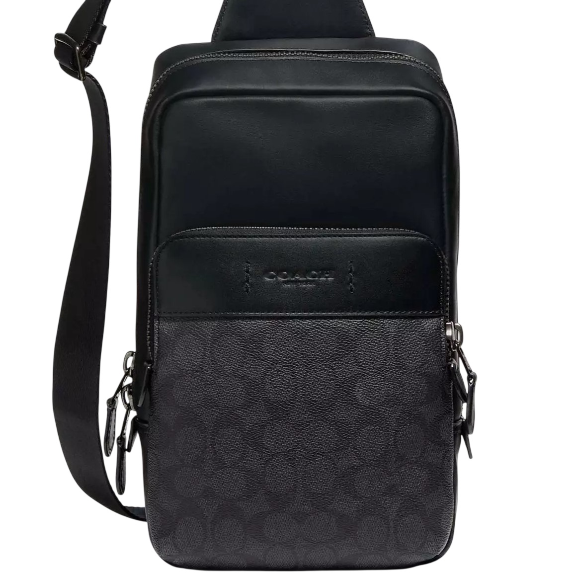 Túi đeo chéo Coach Gotham Pack In Signature Canvas Black Copper C5332 2