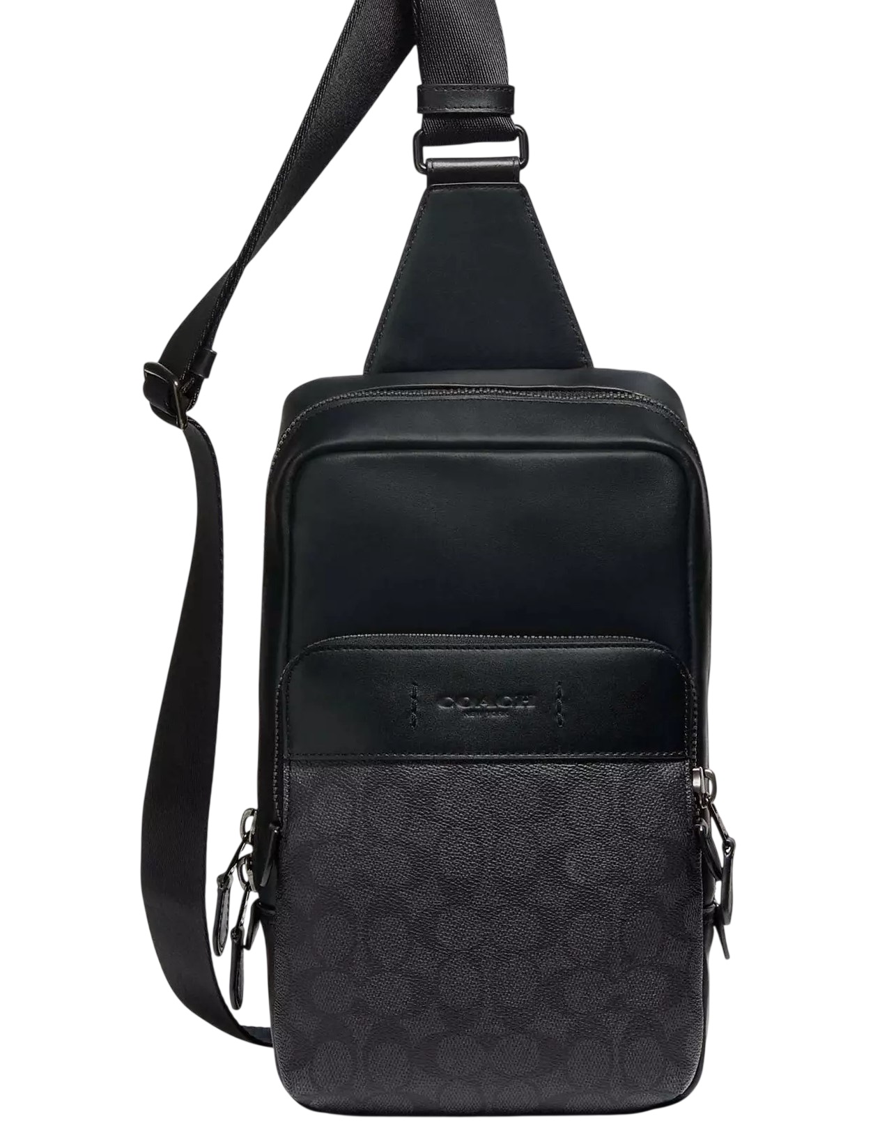 Túi đeo chéo Coach Gotham Pack In Signature Canvas Black Copper C5332 5