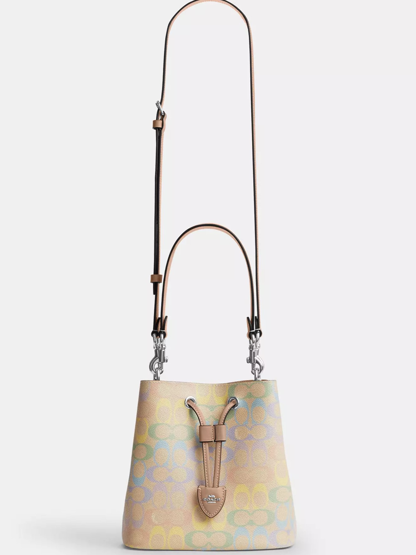 Túi Coach Rowan Bucket Bag In Rainbow Signature Canvas Sand Multi CDA92 3
