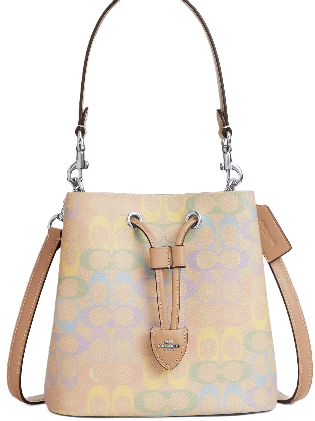 Túi Coach Rowan Bucket Bag In Rainbow Signature Canvas Sand Multi CDA92 10