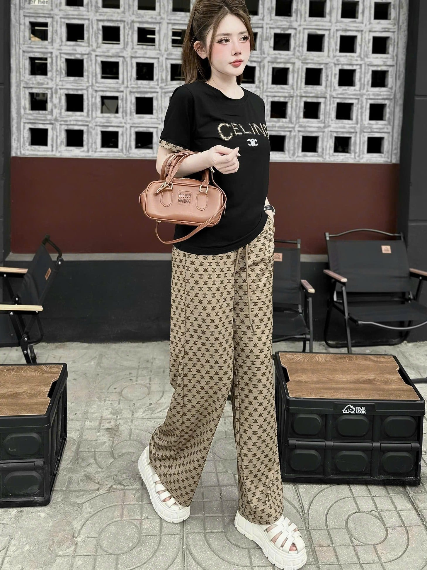 Set bộ nữ áo thun quần dài Celine 4