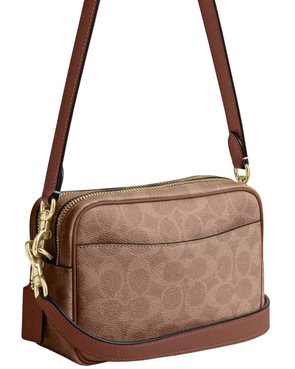 Túi Coach Mini Carey Crossbody Bag In Signature Canvas Brown CEK69 1