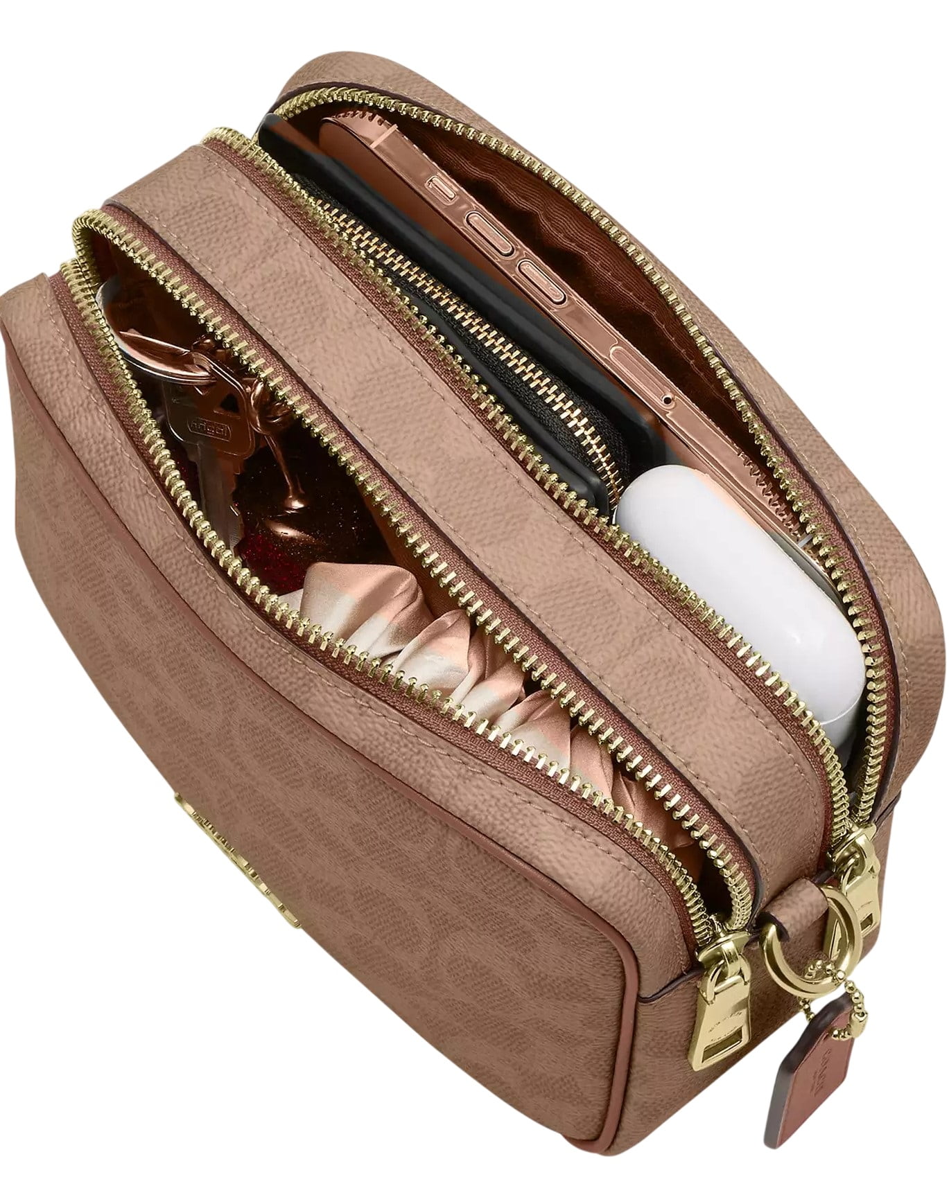 Túi Coach Mini Carey Crossbody Bag In Signature Canvas Brown CEK69 6