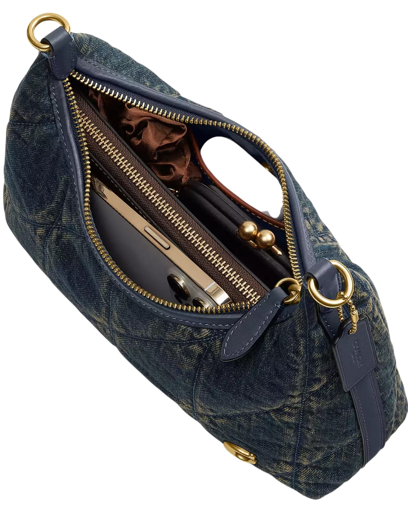 Túi Coach Juliet Shoulder Bag 25 In Regenerative Cotton Denim With Quilting CDZ67 5