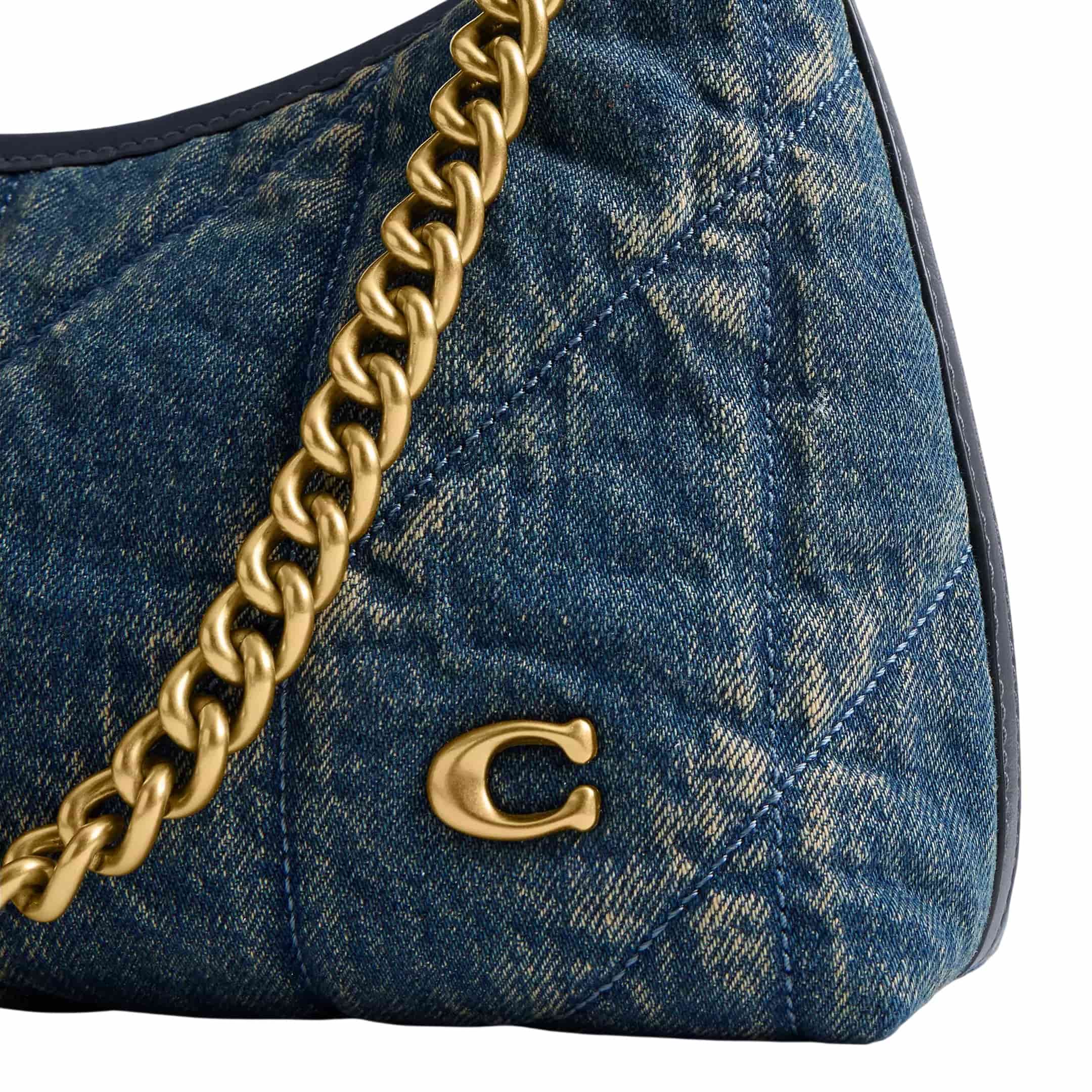 Túi Coach Juliet Shoulder Bag 25 In Regenerative Cotton Denim With Quilting CDZ67 10