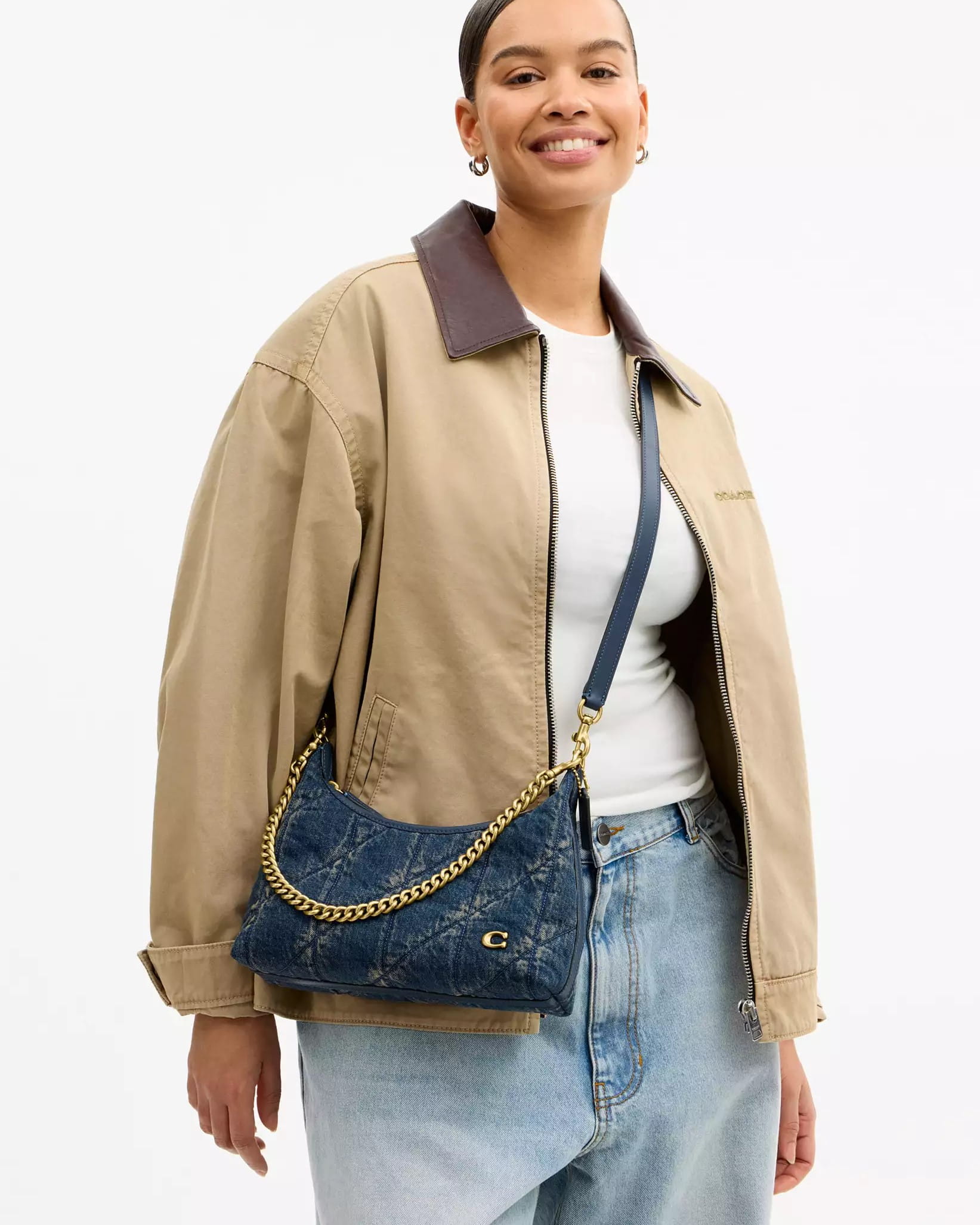 Túi Coach Juliet Shoulder Bag 25 In Regenerative Cotton Denim With Quilting CDZ67 11