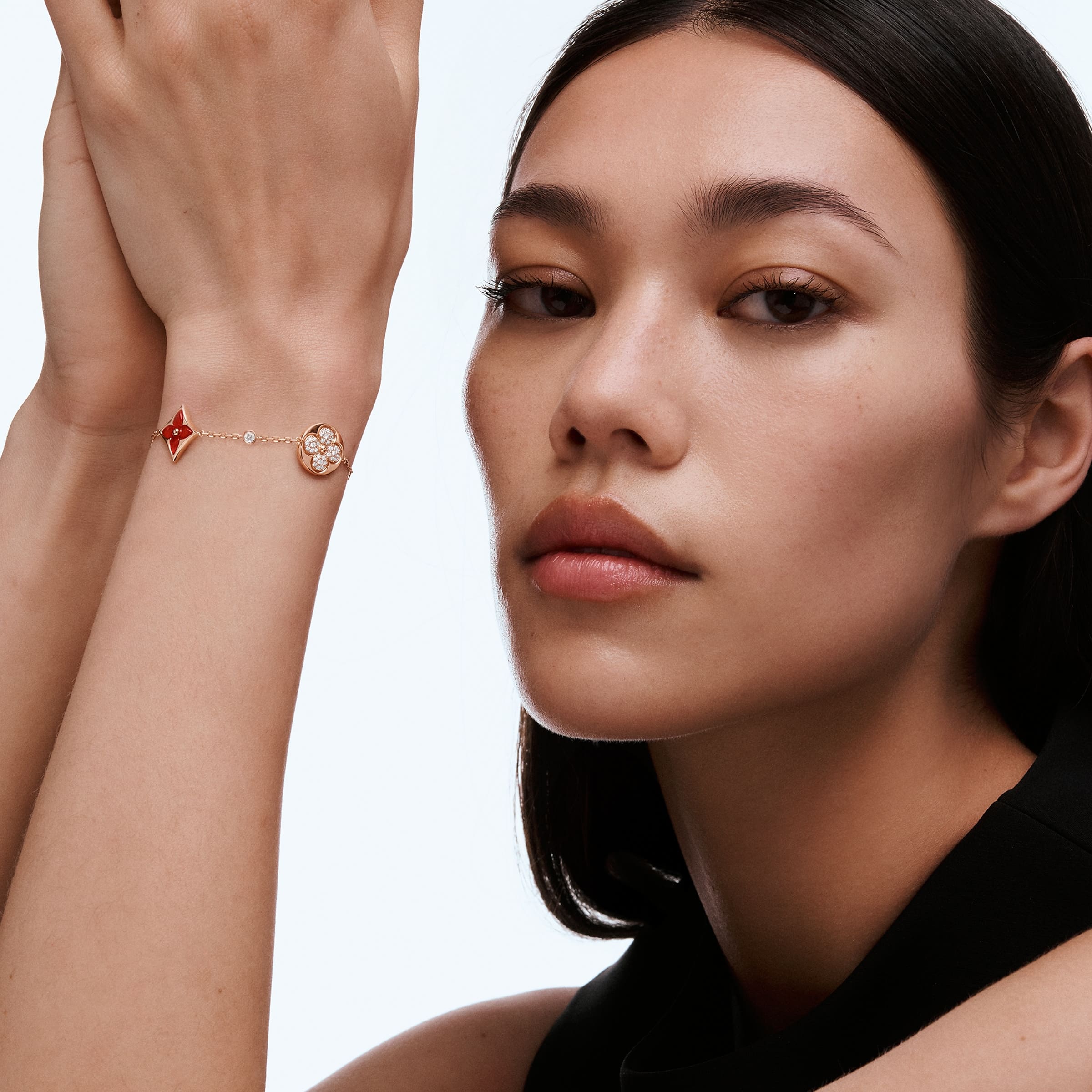 Vòng tay Louis Vuitton Color Blossom BB Multi-Pattern Bracelet Cornelian and Diamonds 5