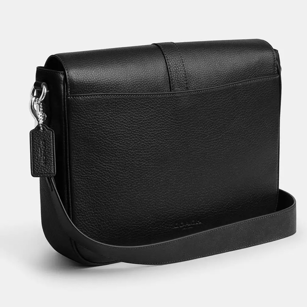 Túi đeo chéo Nam Coach Warner Messenger Bag Silver Black CW215 1