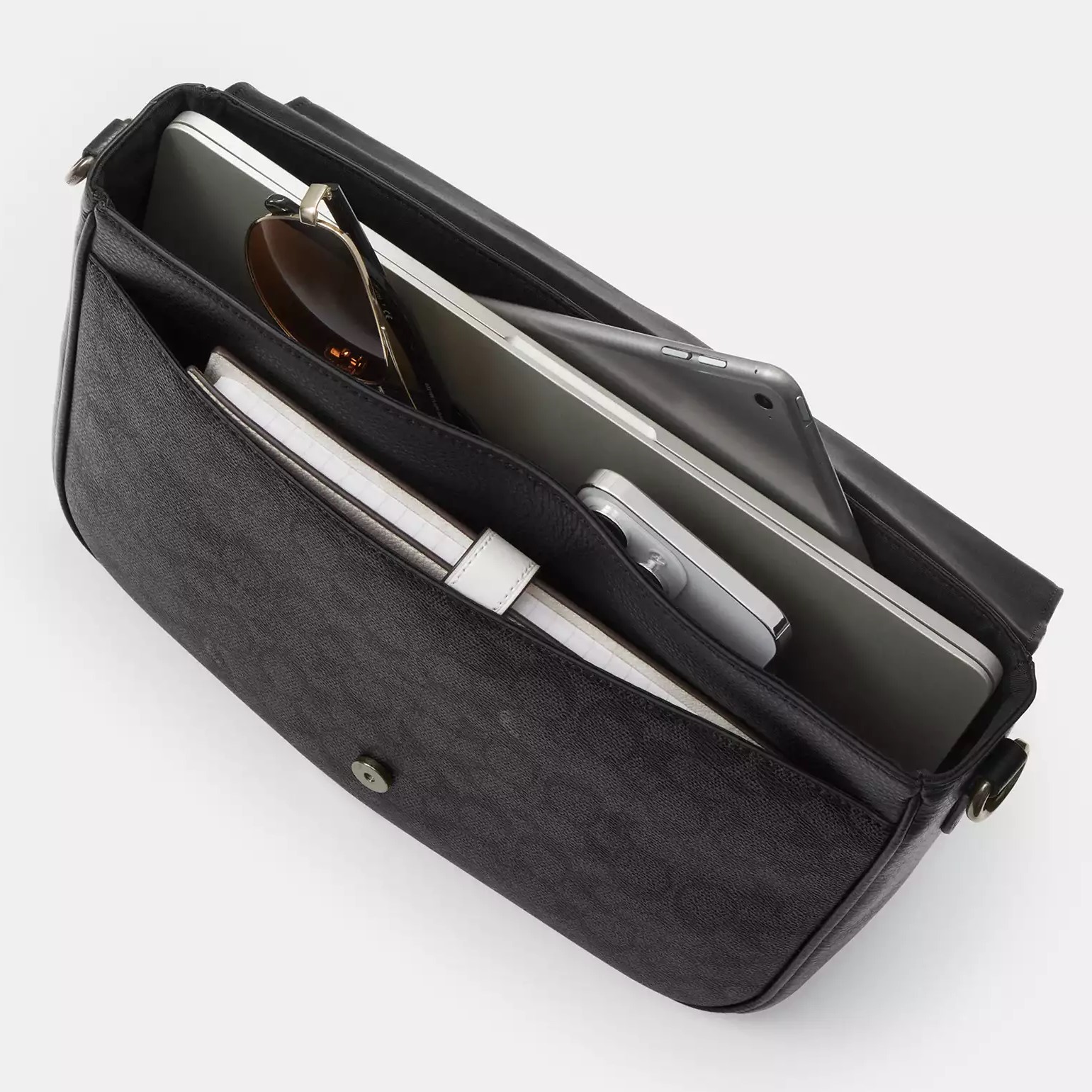 Túi đeo chéo Nam Coach Warner Messenger Bag Silver Black CW215 3