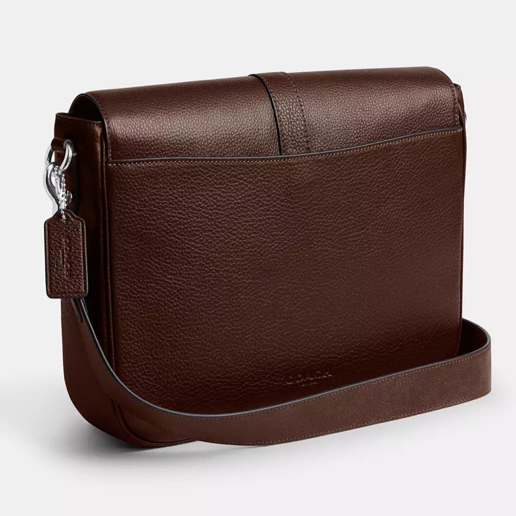 Túi xách Nam Coach Warner Messenger Bag Silver Maple CW215 1
