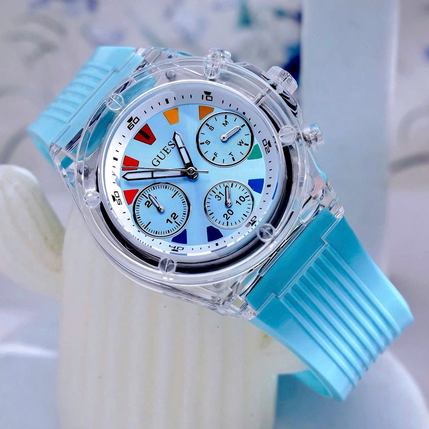 Đồng Hồ Nữ Guess Eco-Friendly Multifunction Women Watch GW0438L8 5