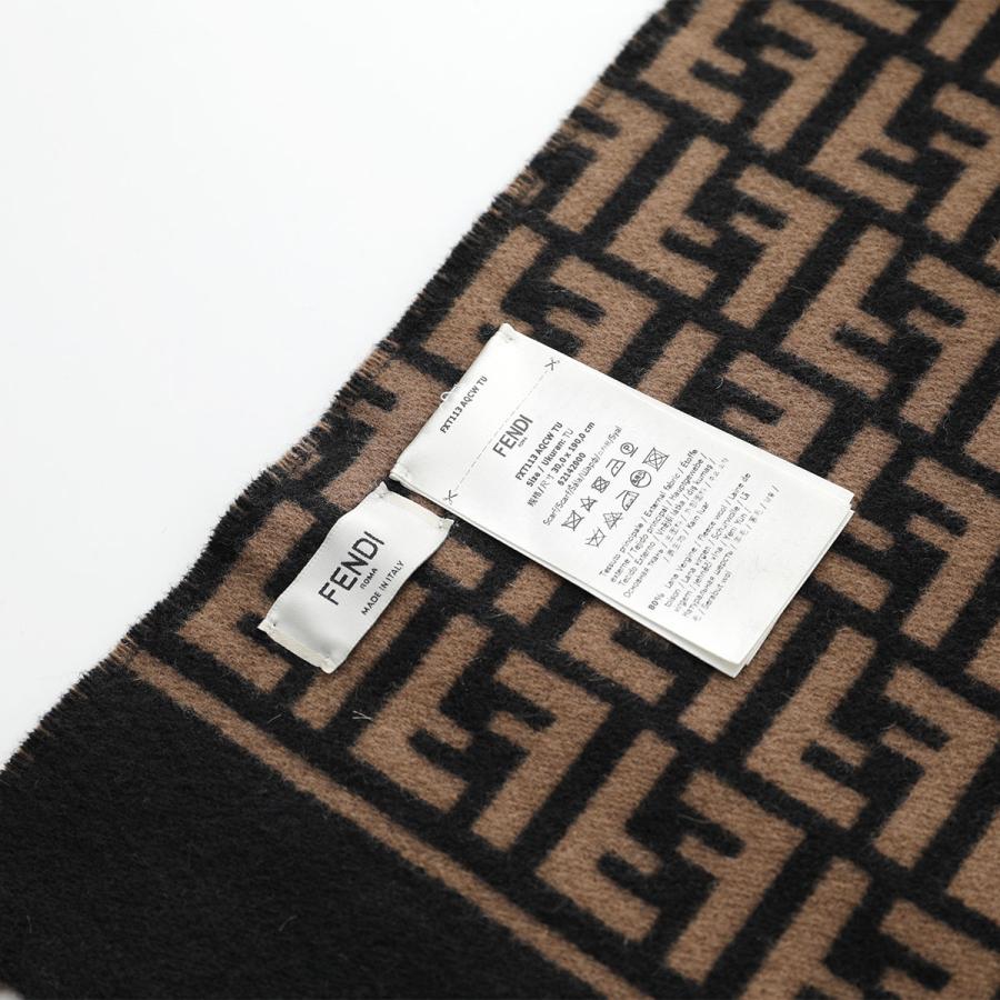 Khăn Fendi FF Scarf Brown Wool and Cashmere Scarf 2