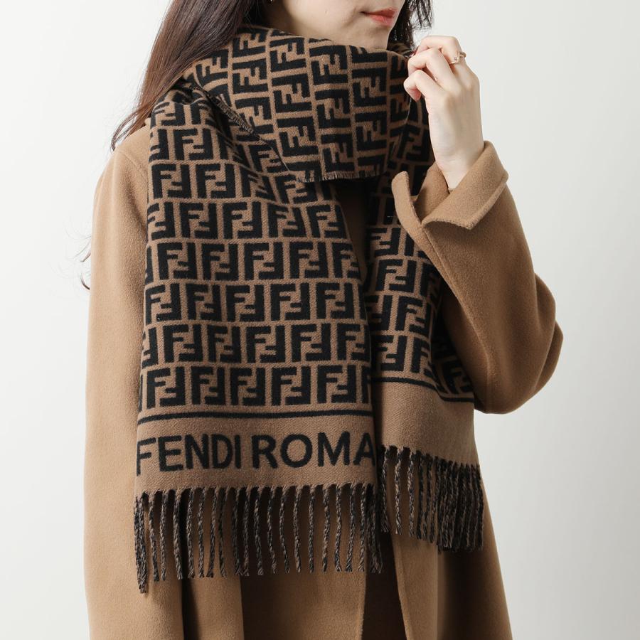 Khăn Fendi FF Scarf Brown Wool and Cashmere Scarf 3