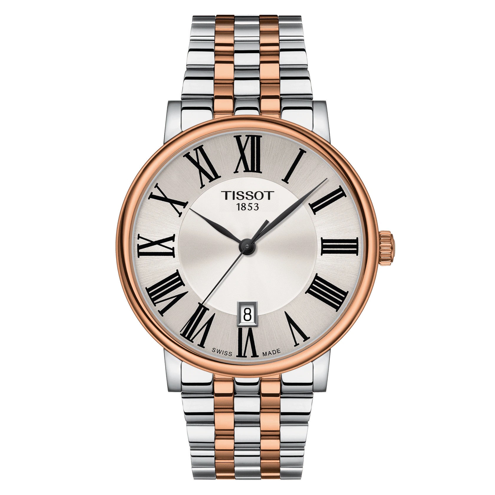 ĐỒNG HỒ TISSOT CARSON PREMIUM TWO-TONE STAINLESS STEEL SILVER DIAL QUARTZ WATCH FOR GENTS 9