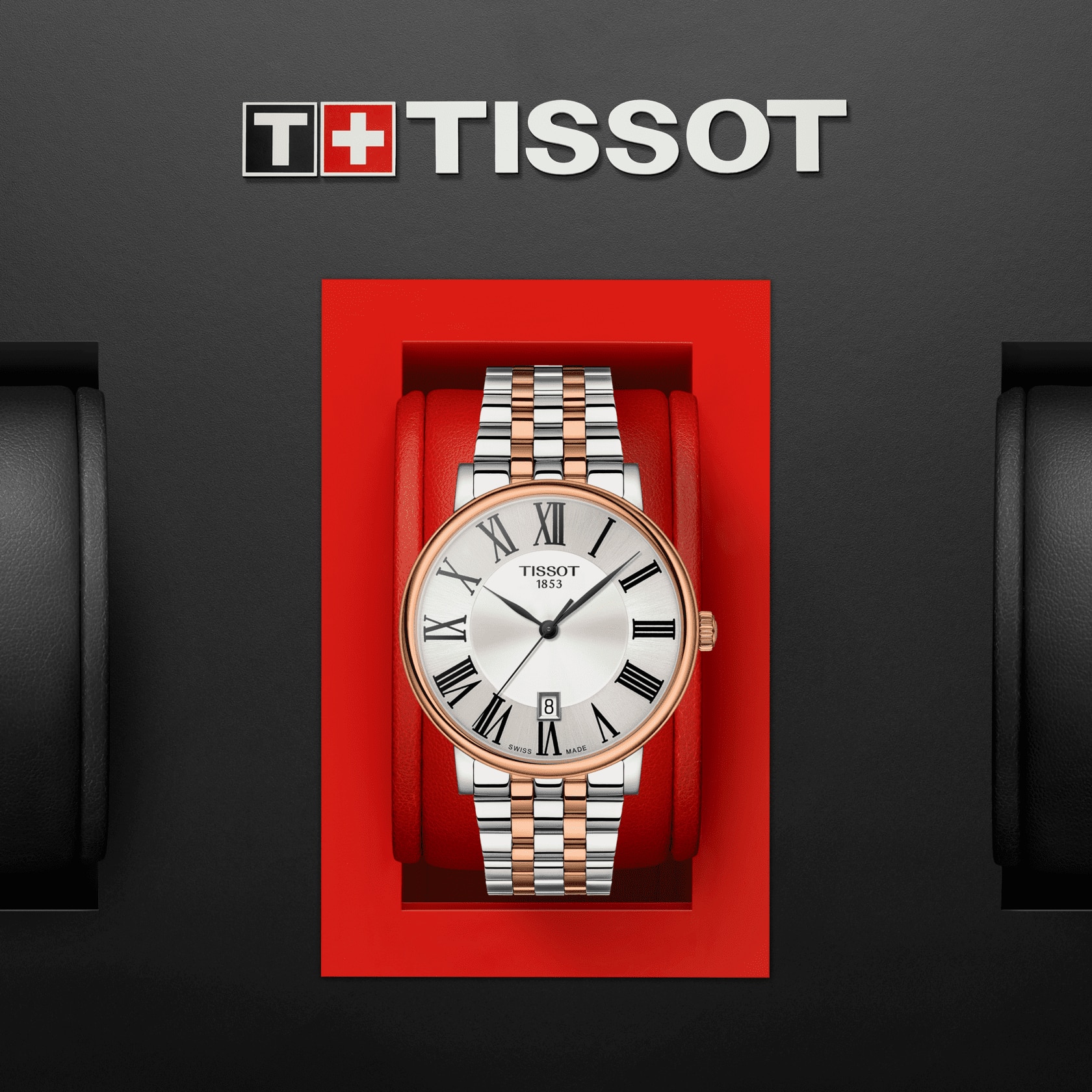 ĐỒNG HỒ TISSOT CARSON PREMIUM TWO-TONE STAINLESS STEEL SILVER DIAL QUARTZ WATCH FOR GENTS 7