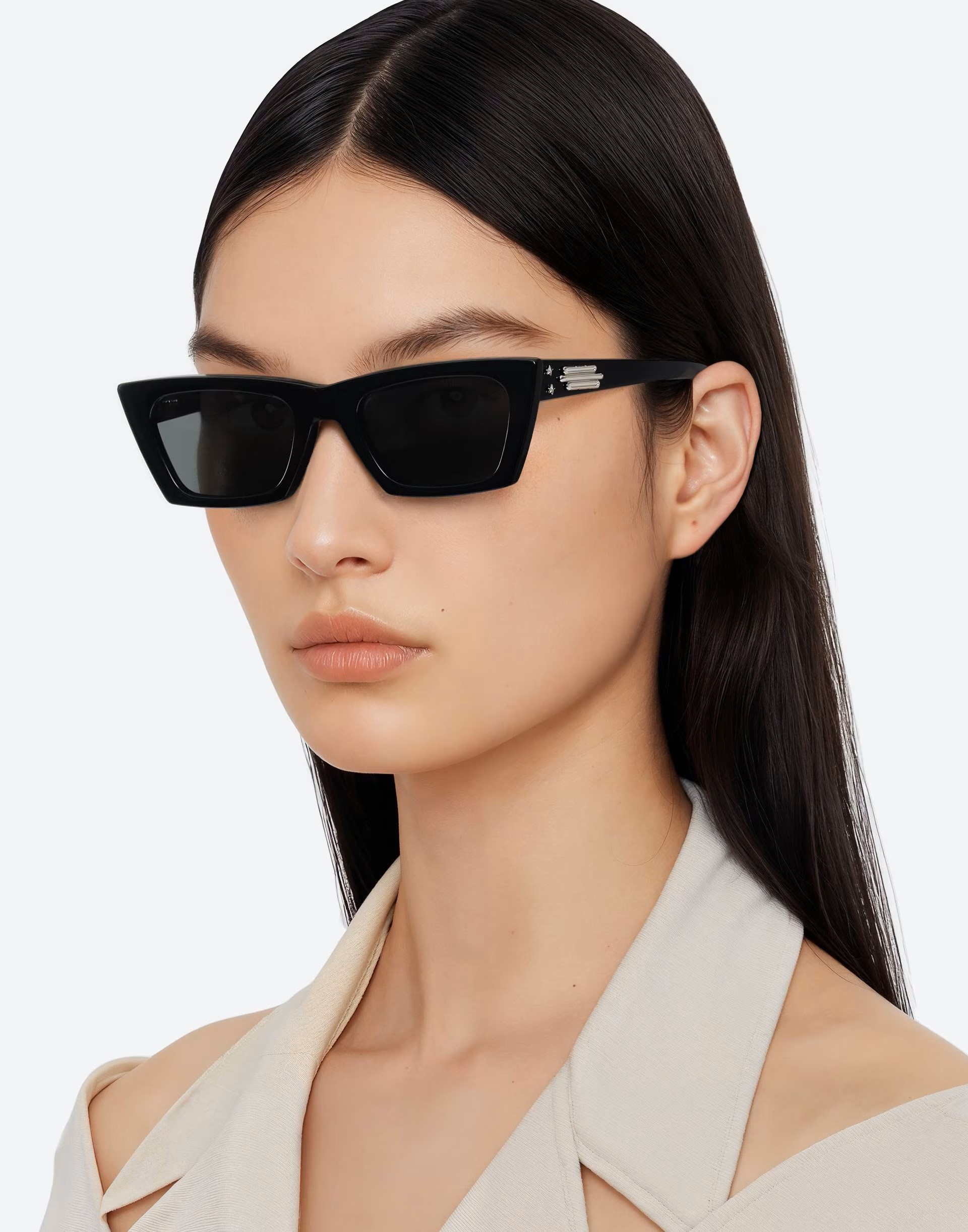 Mắt kính Gentle Monster Jennie Baby Pony 01 Gray Lenses Black Acetate Frame 6