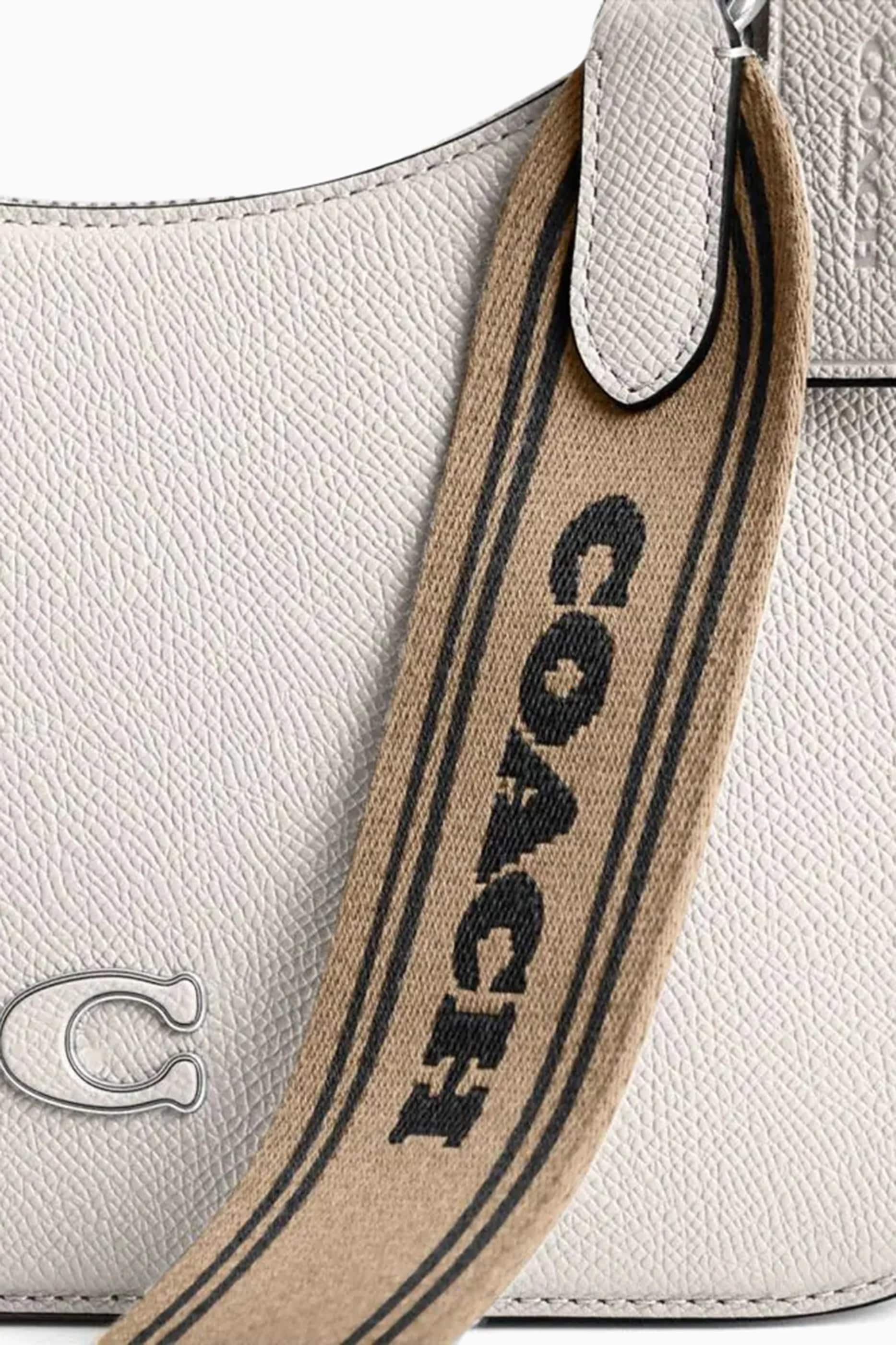 Túi Hobo Coach Crossbody Chalk Crossgrain Leather With Signature Canvas CJ842 4