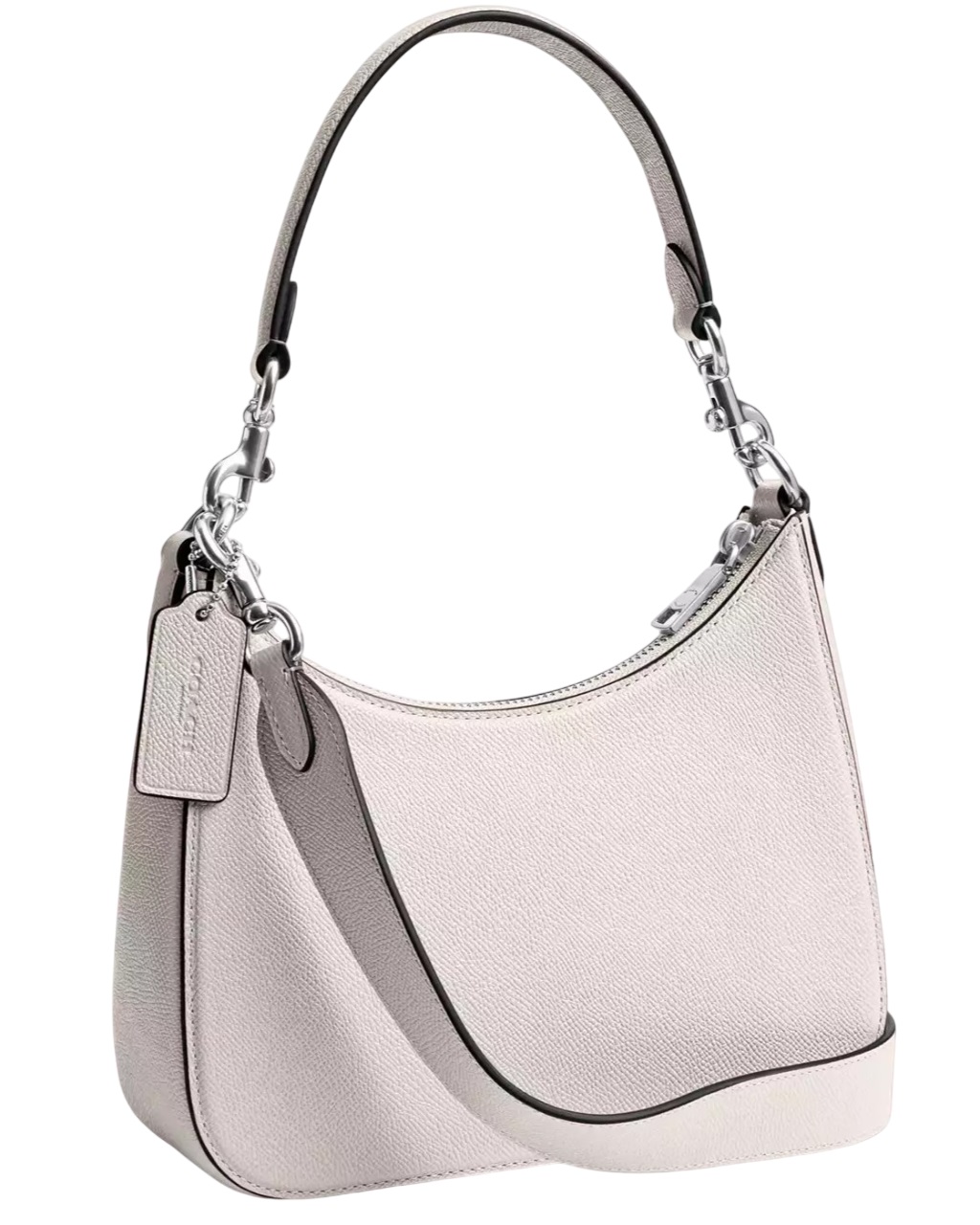 Túi Hobo Coach Crossbody Chalk Crossgrain Leather With Signature Canvas CJ842 9