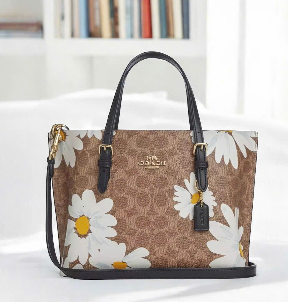 Túi Coach nữ Mollie Tote Bag 25 In Signature Canvas With Floral Print CZ592 5