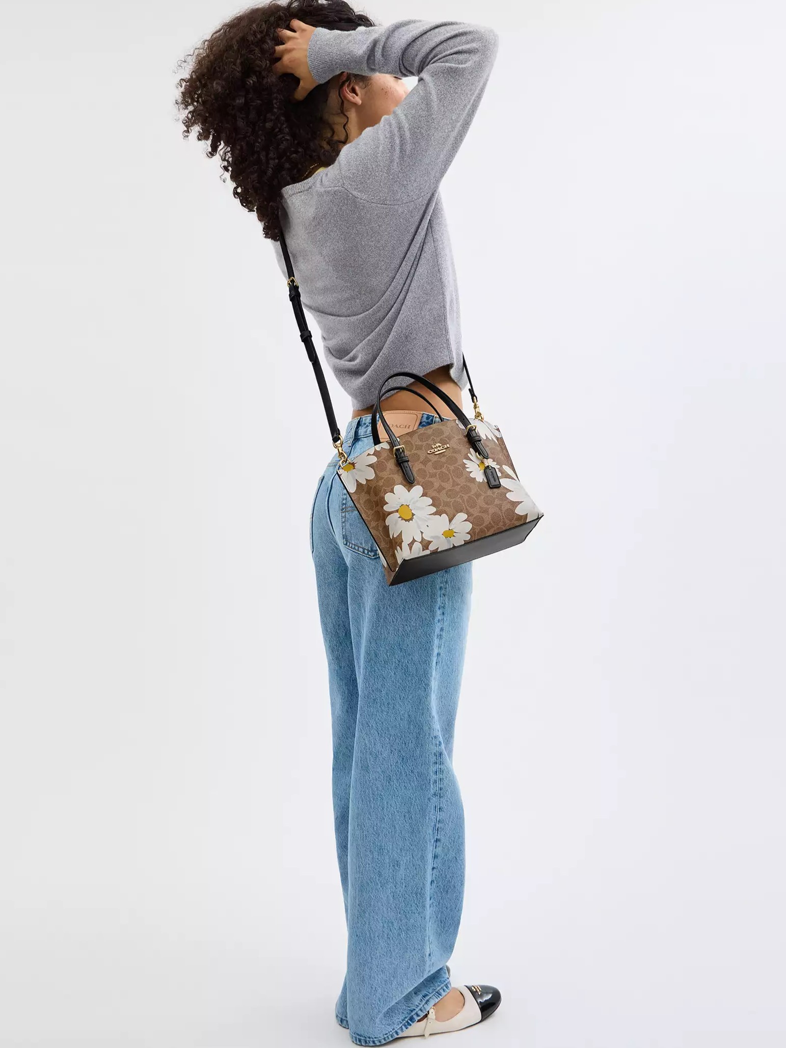 Túi Coach nữ Mollie Tote Bag 25 In Signature Canvas With Floral Print CZ592 11