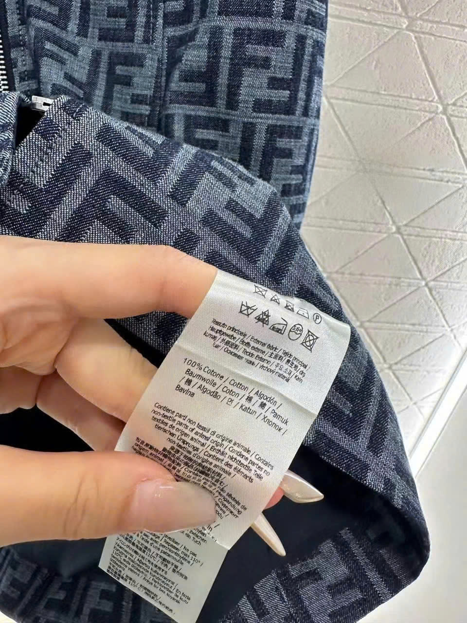 Áo đầm xanh sát nách nữ Fendi 2