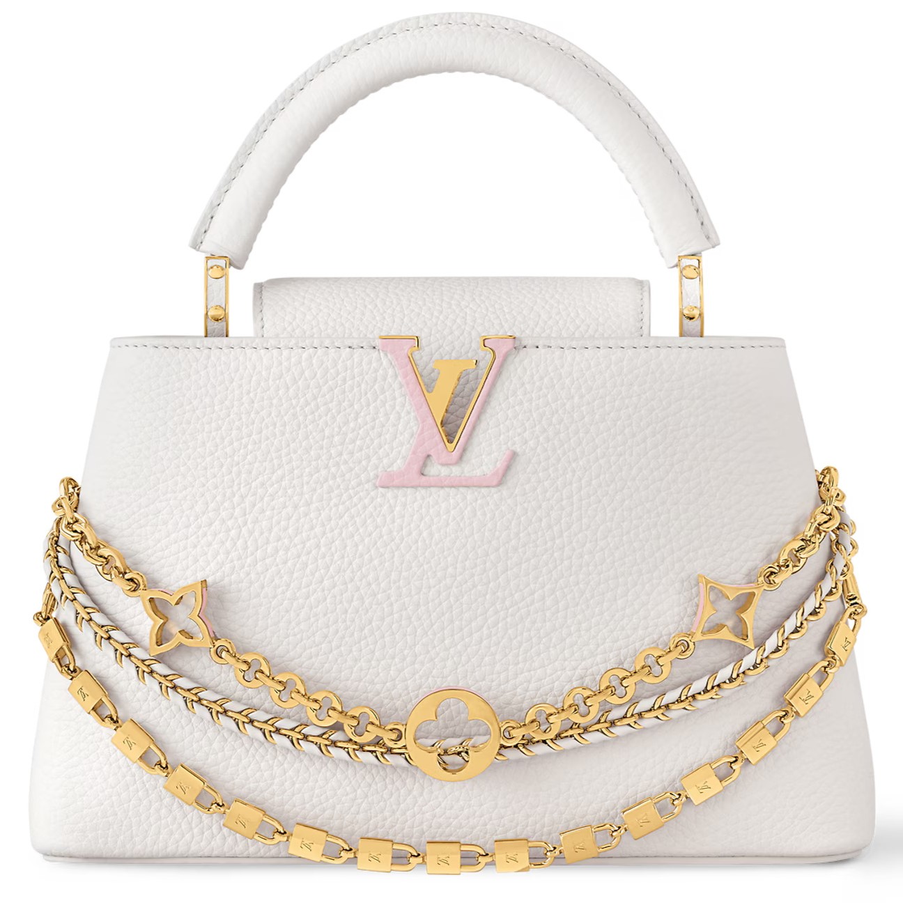 Túi LV nữ Louis Vuitton Capucines BB Silver Sea M12279 2
