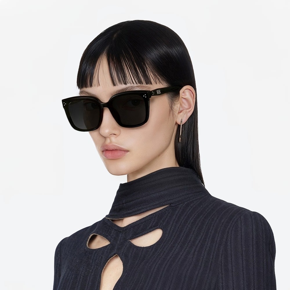 Kính Mát GM Gentle Monster Dear 01 Black Lenses Square Shape Black Acetate Frame 20