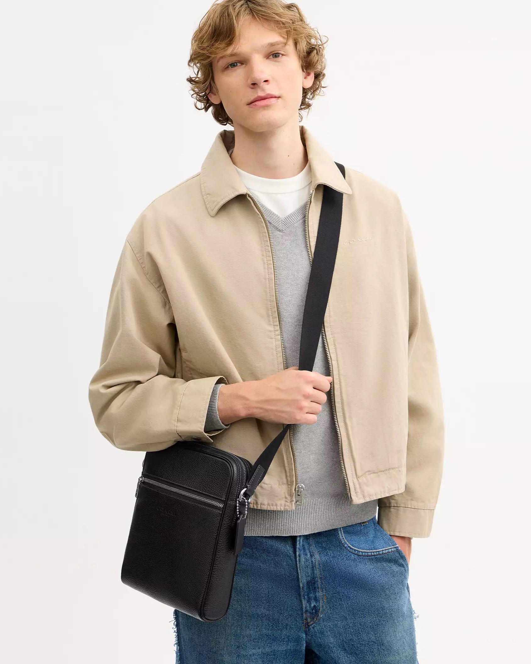 Túi Coach Nam Tristan Crossbody Bag 22 Black CES87 2