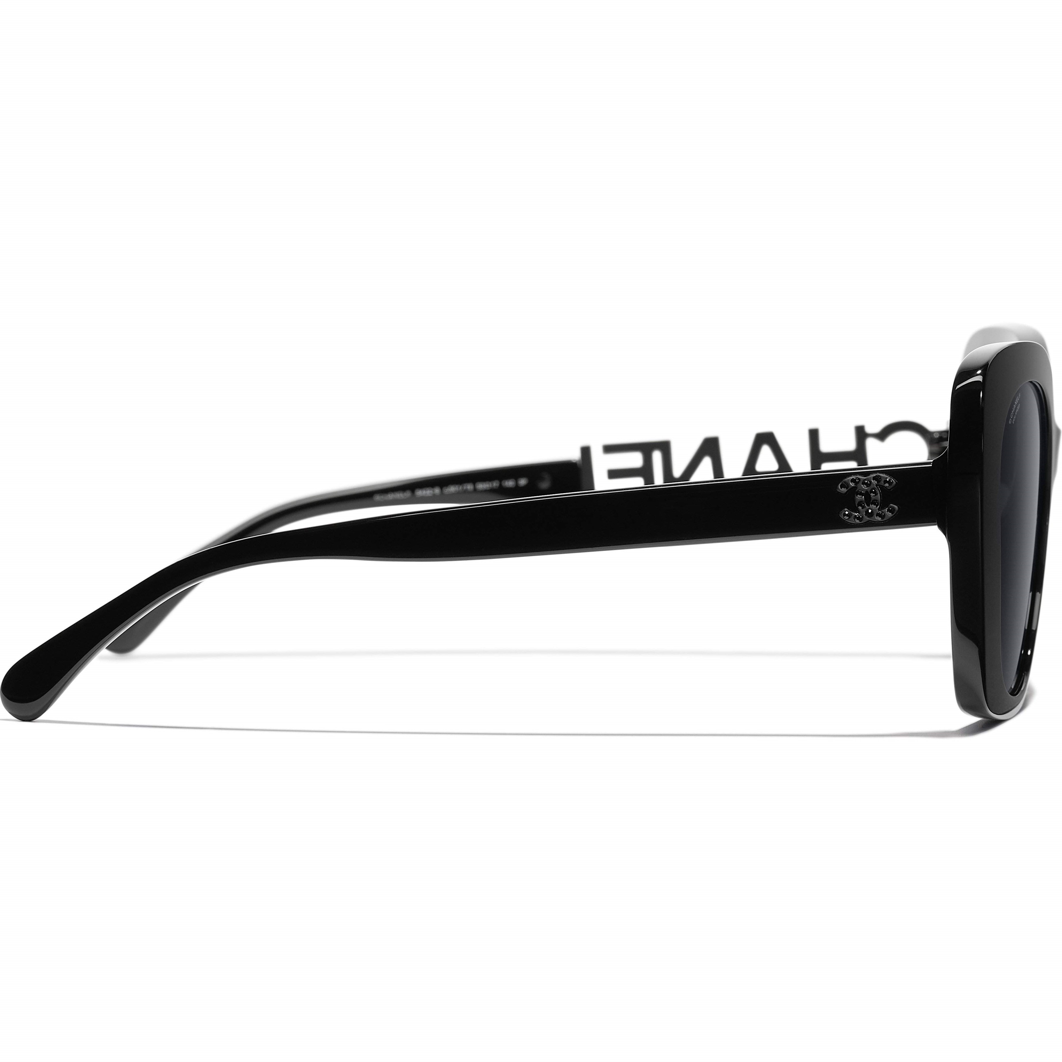 Kính Chanel Square Sunglasses Black Acetate Frame Grey Lenses CH5422B 1