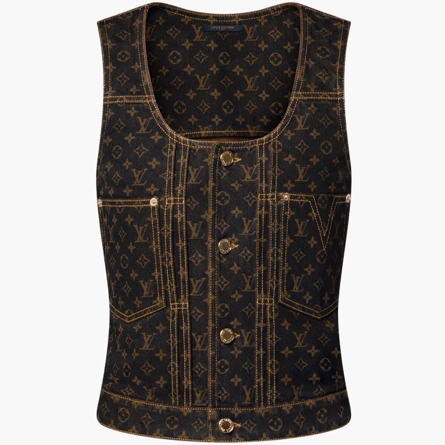Áo LV nữ Louis Vuitton Monogram Denim Button 1
