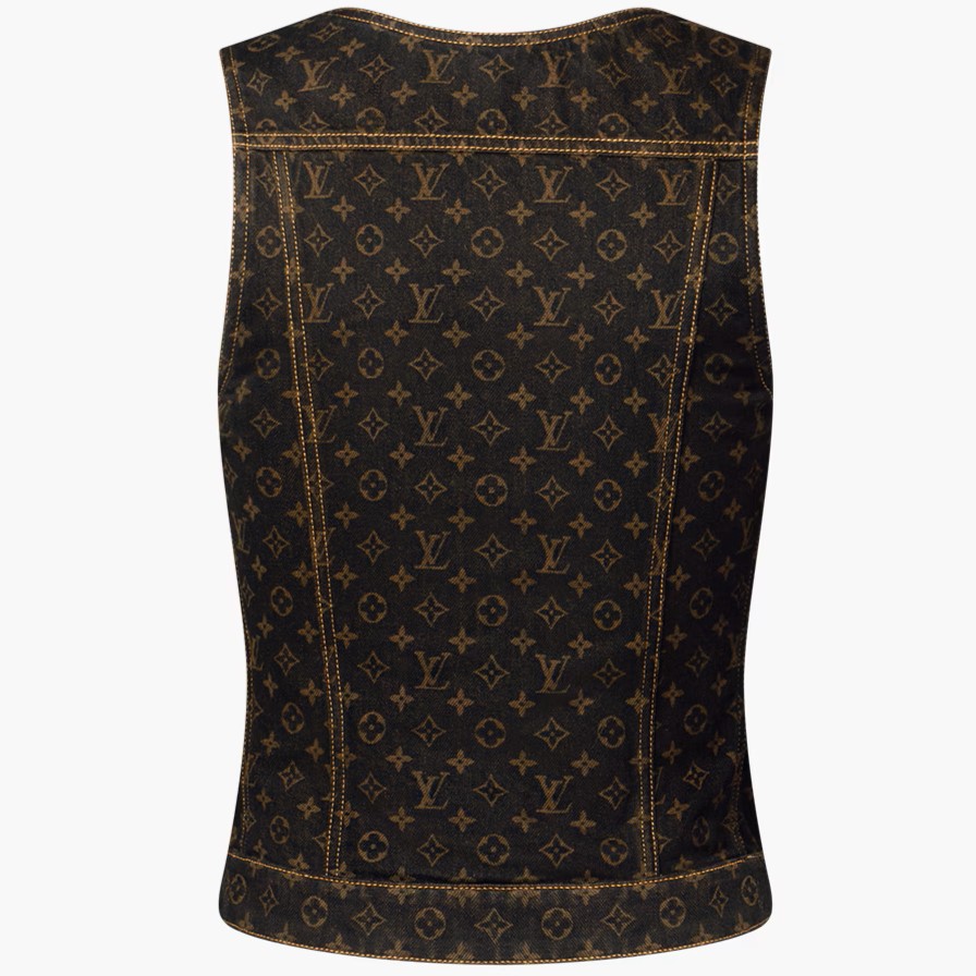 Áo LV nữ Louis Vuitton Monogram Denim Button 4
