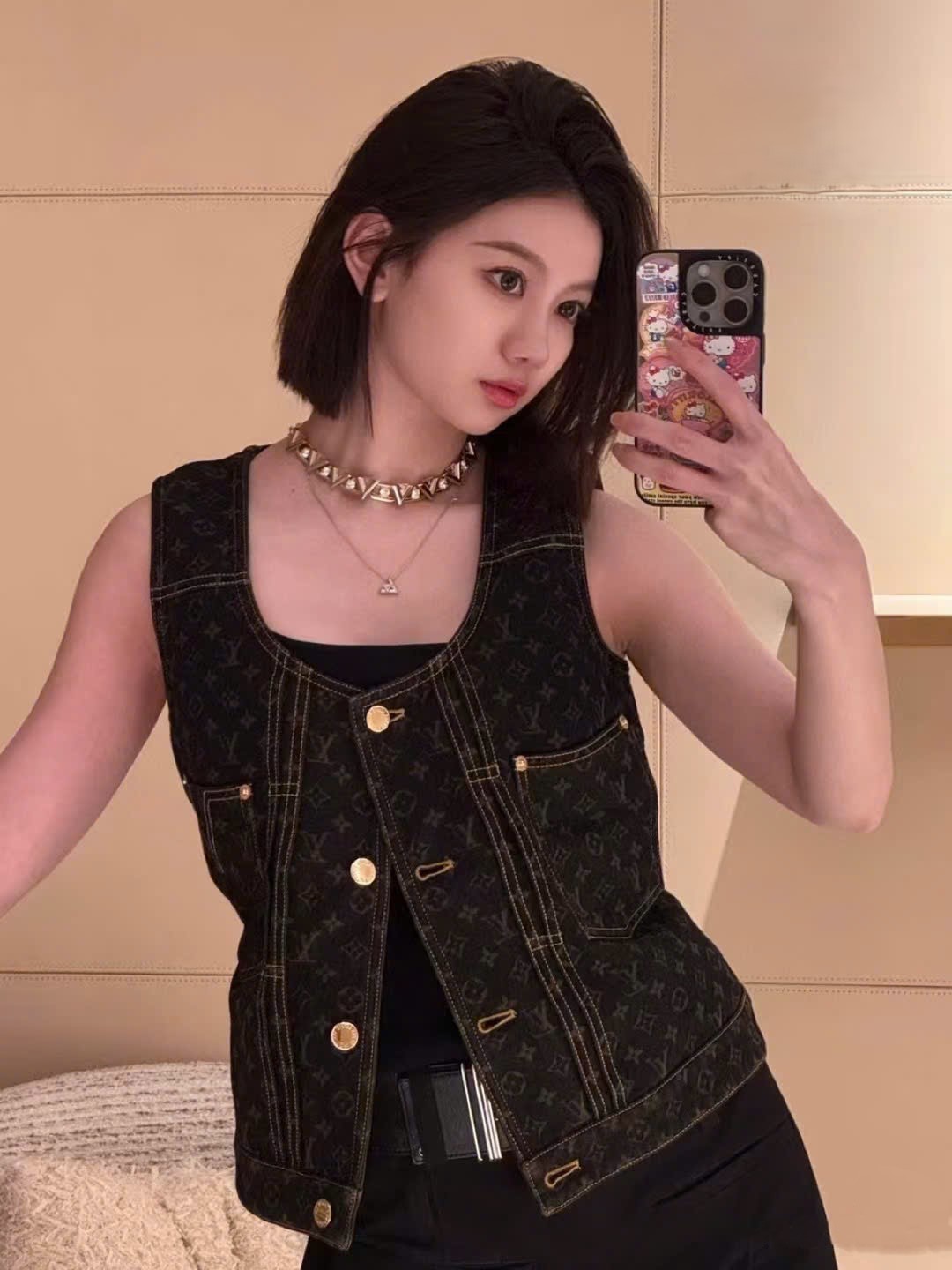 Áo LV nữ Louis Vuitton Monogram Denim Button 9
