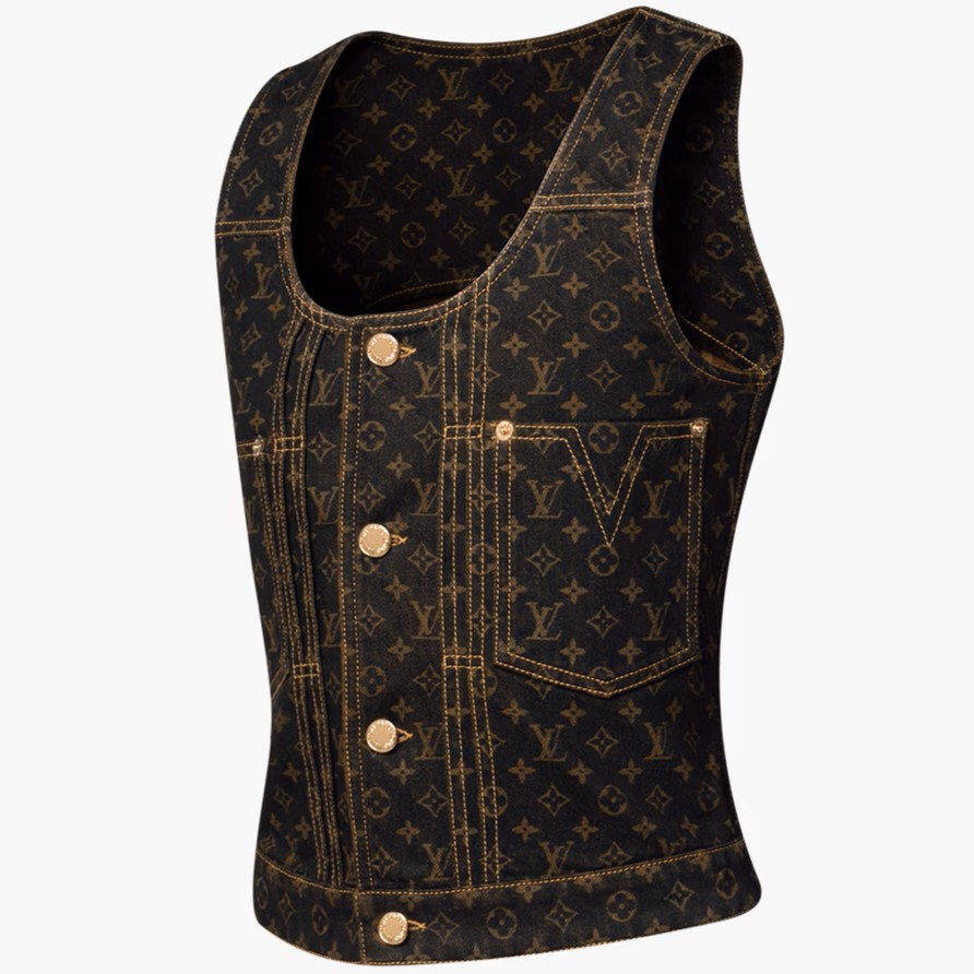 Áo LV nữ Louis Vuitton Monogram Denim Button 8